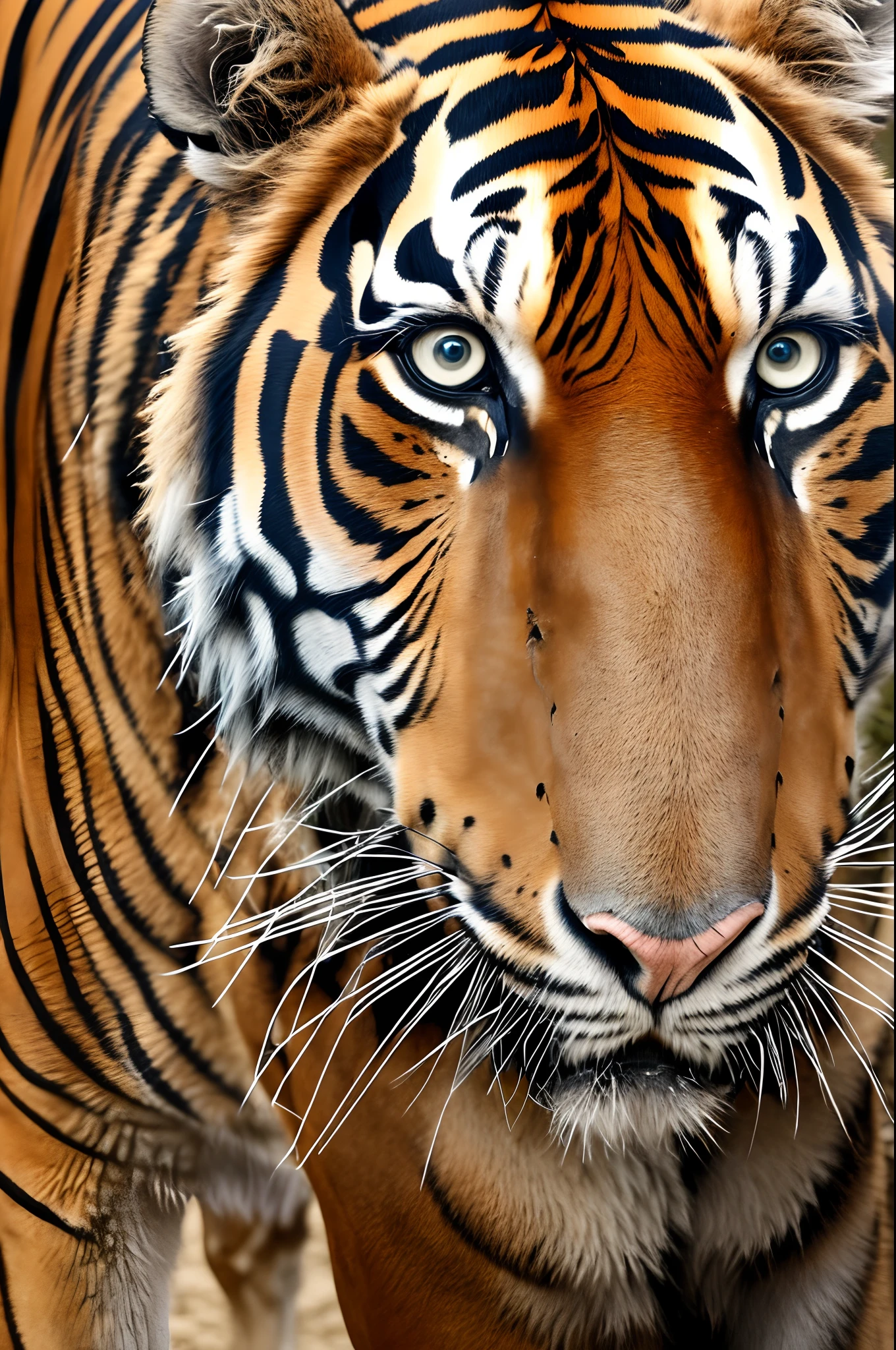 full body horse with skin like that of a tiger --auto --s2
