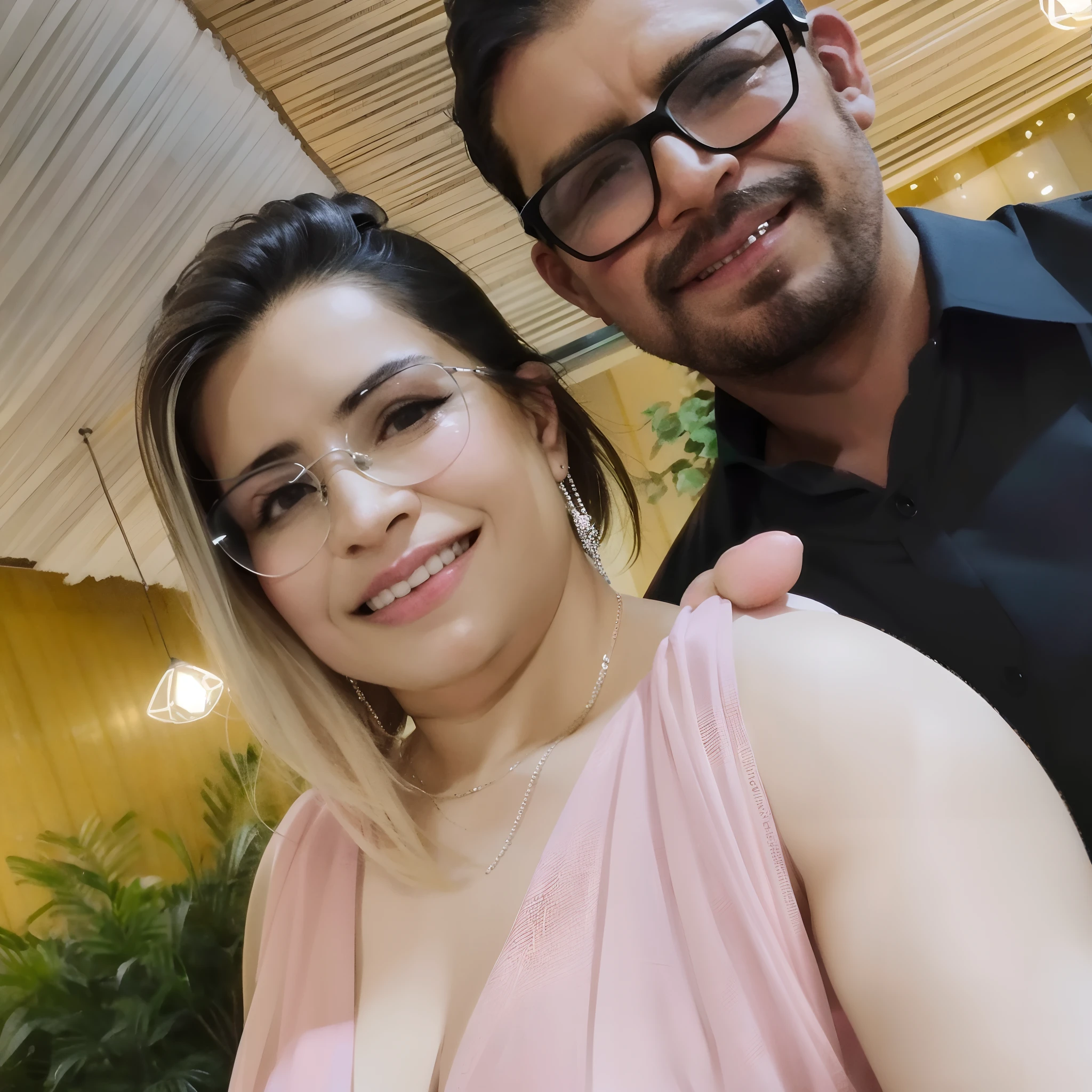 They are posing for a photo at a restaurant together, Directed by: Nandor Soldier, imagem de perfil, Lorena Avarez, taken in the early 2020s, Lovely couple, foto do perfil, Karla Ortiz, momma and papa, Fotografia tirada em 2 0 2 0, Directed by: Glòria Muñoz, Directed by: Alejandro Obregon
