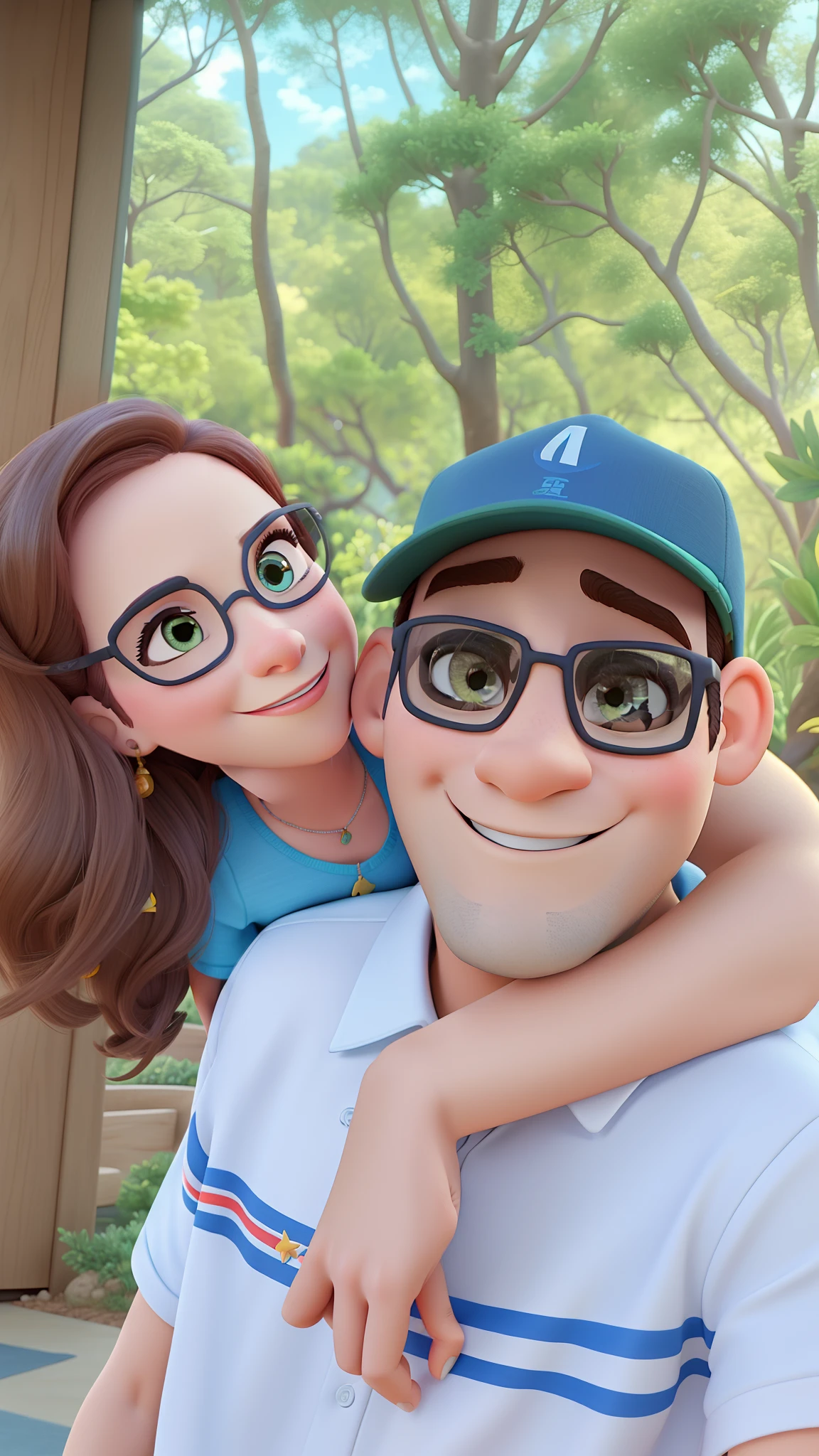 casal no estilo disney pixar, alta qualidade, melhor qualidade