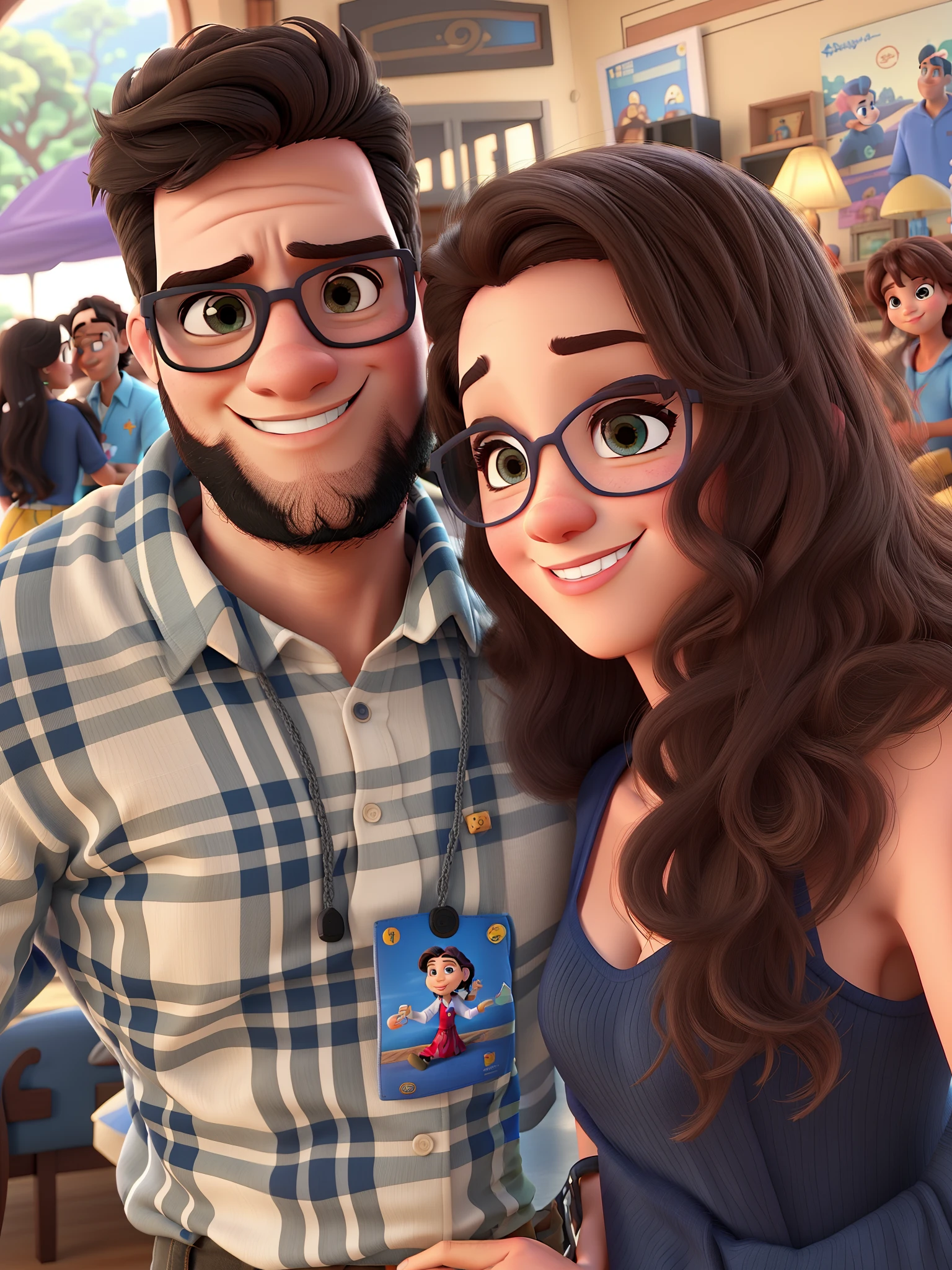 Casal estilo Disney pixar, alta qualidade, melhor qualidade