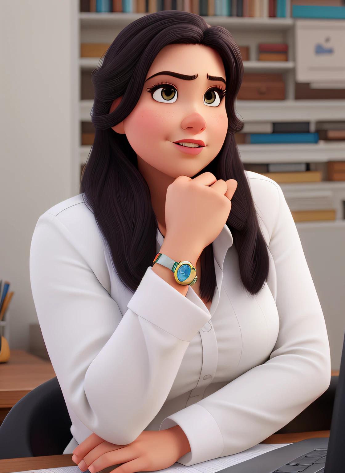 uma mulher estilo pixar, alta qualidade, melhor qualidade
