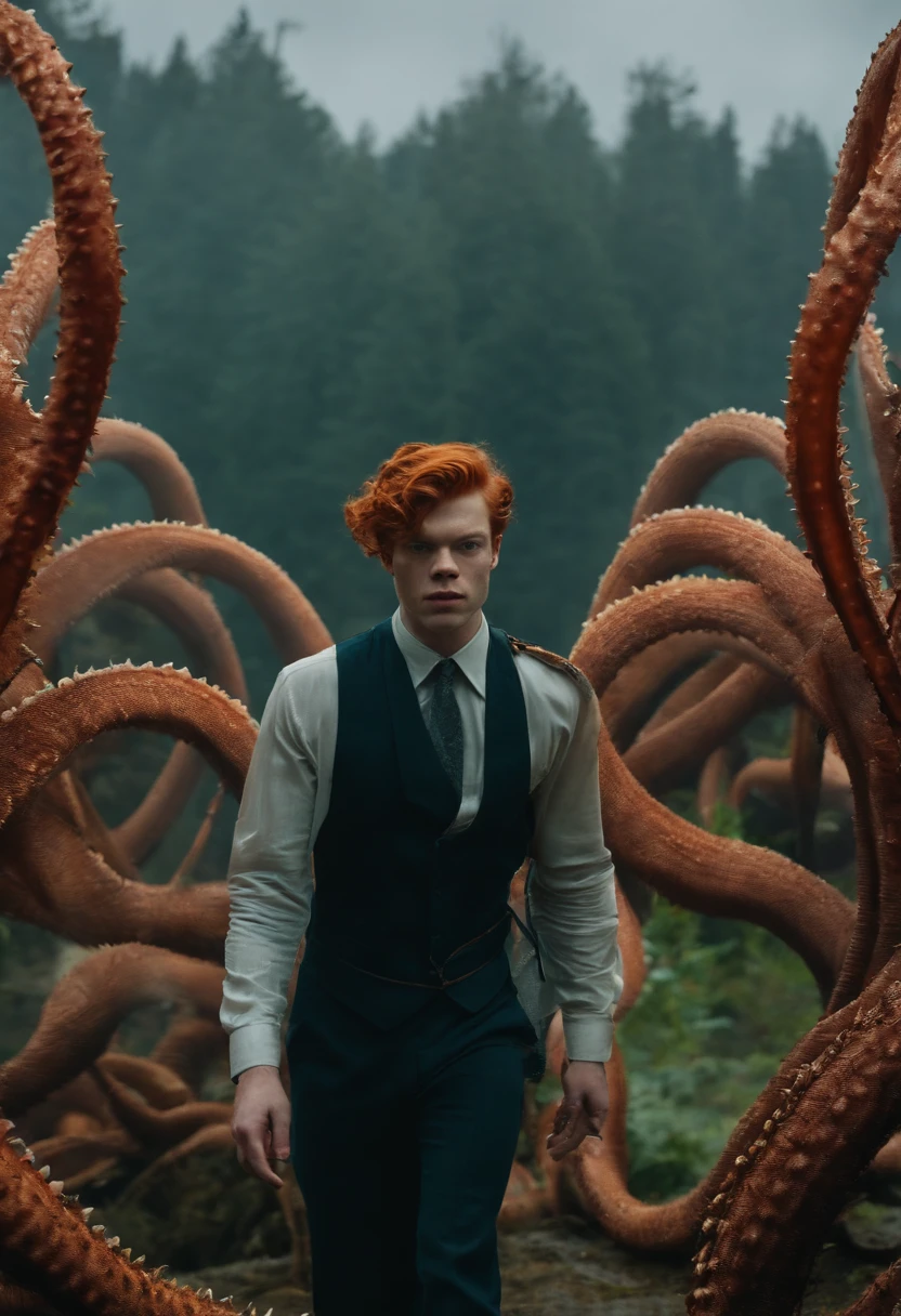 cameron monaghan , massive enormous . cal kestis naked. ginger pubic hair. penetrated by many massive tentacles