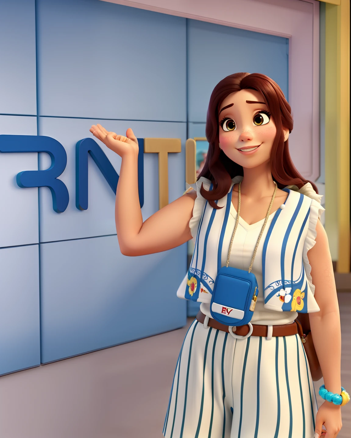 Mulher estilo disney pixar boa qualidade