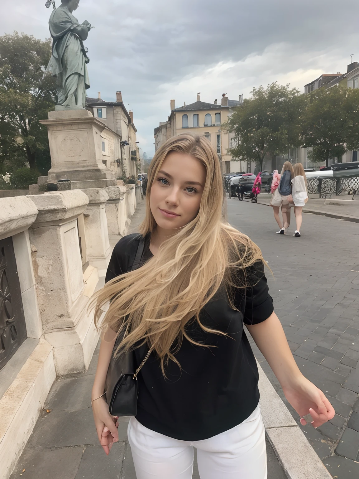 Cette blonde en string a 4 pattes