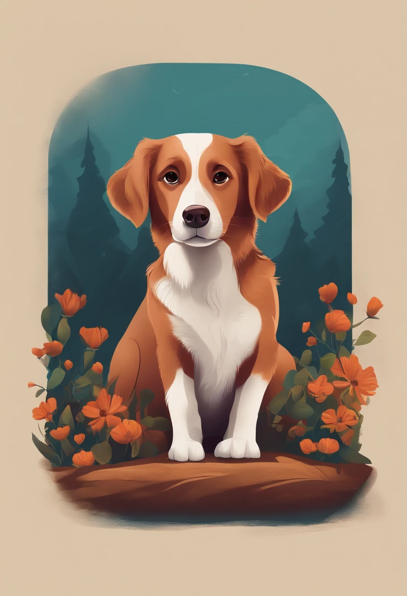 Create a poster inspired by Disney Pixar movies, apresentando de um cachorro.