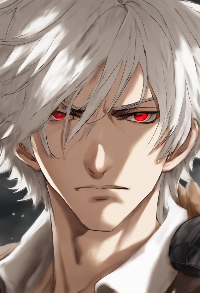white hair, red eyes, little scar on nose, boy, solo, ((masterpiece)), (best quality), (extremely detailed),depth of field, sketch,sharp focus, hdr, suny day, with neacklece, one piece, one piece manga, one piece pirate
