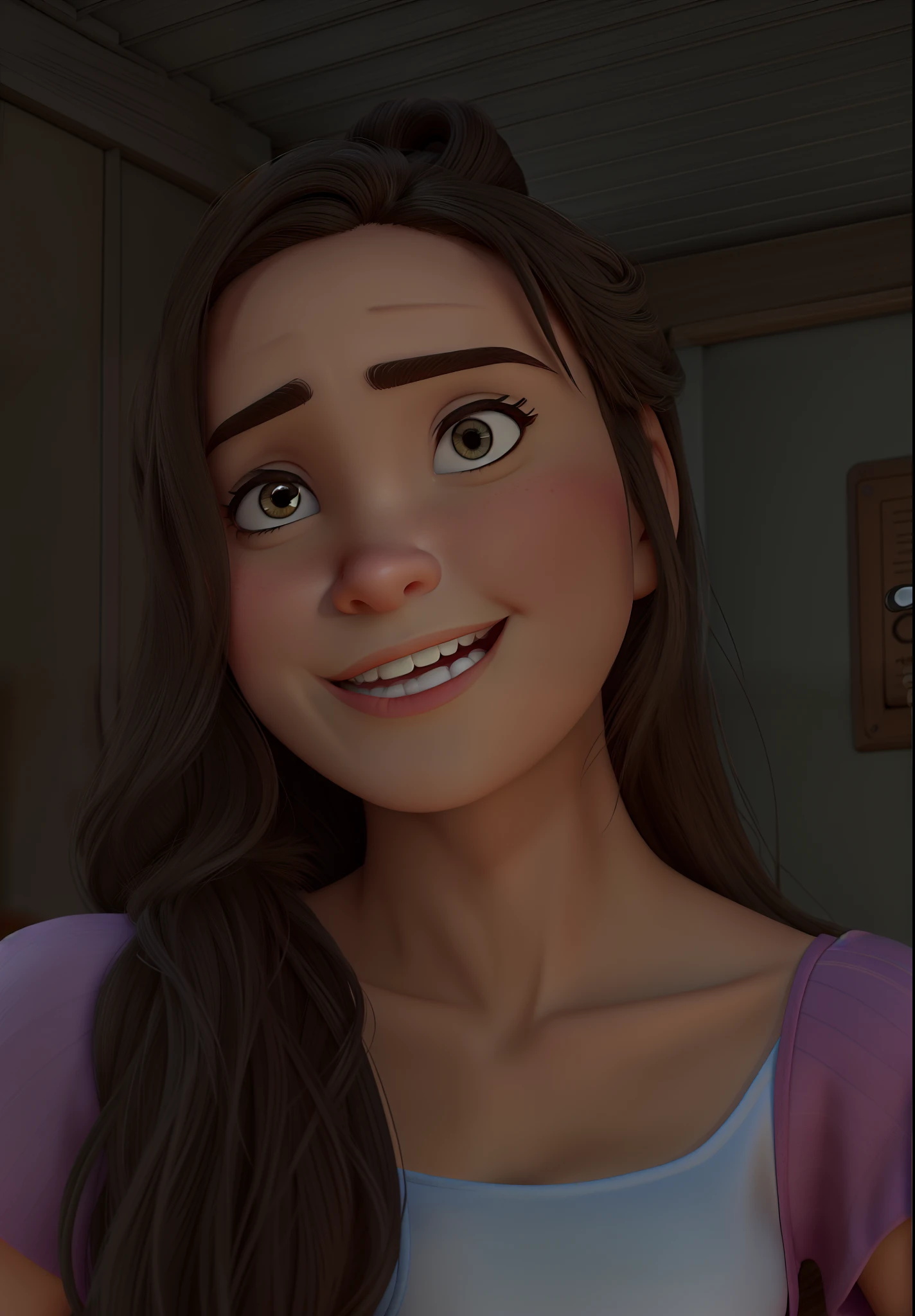 uma mulher estilo Disney Pixar, alta qualidade, melhor qualidade