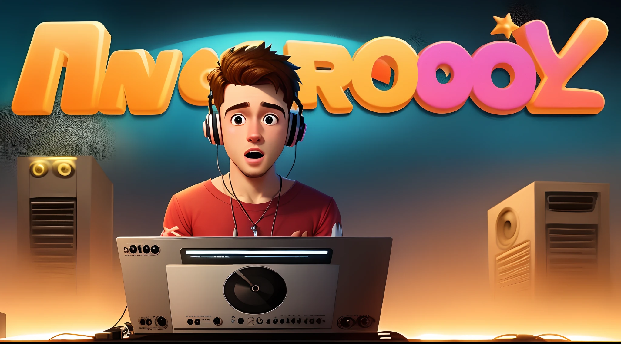 Criar imagem de um dj moreno pixar