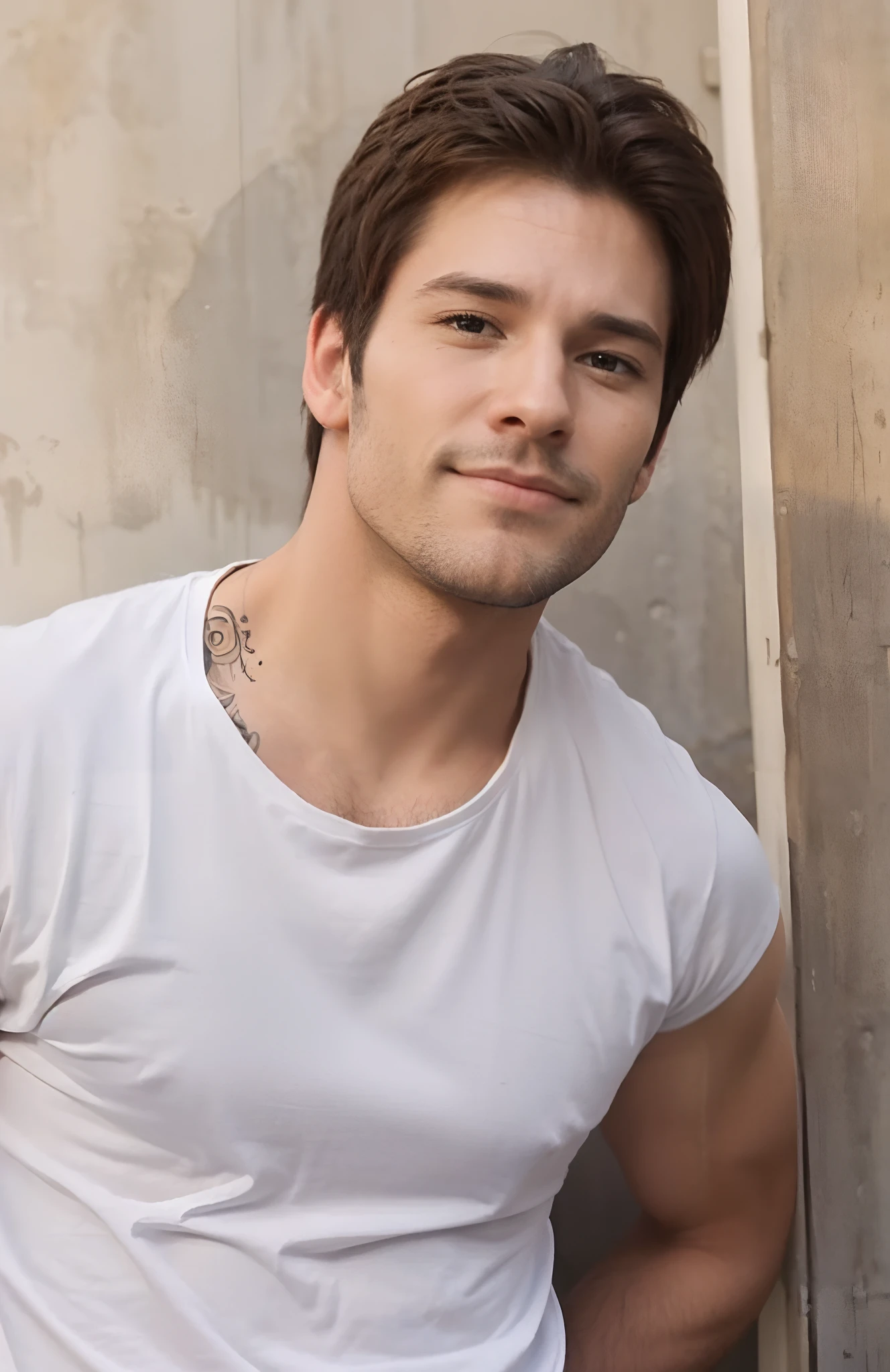a imagem apresenta um homem fantasiado de Flynn rider, enquanto no seu ombro ha um camaleao