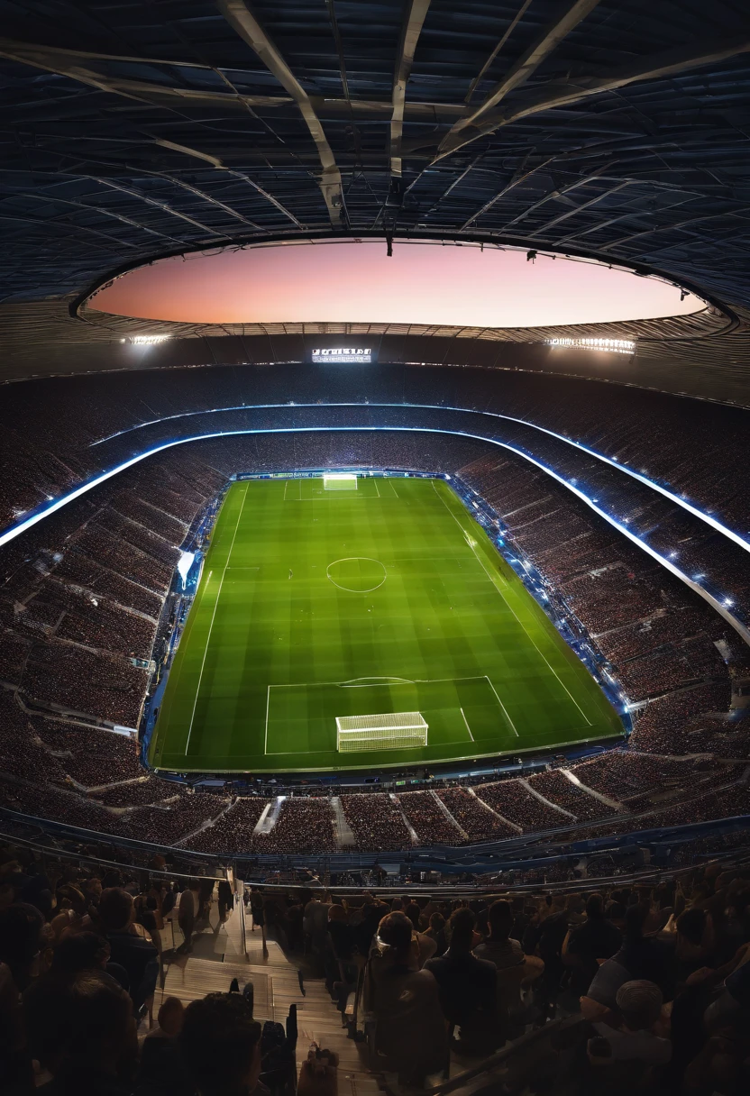 (best quality,highres,masterpiece:1.2),ultra-detailed,realistic,
Estadio do Dragao,stadium,night scene,vibrant colors,professional,wireframe,glowing lights,impressive architecture,spectators,excitement,fans cheering,oodles of passion,energy,electric atmosphere,floodlighting,packed stands,panoramic view,celebration,players in action,green field,gigantic screens,goalposts,displays of fireworks
