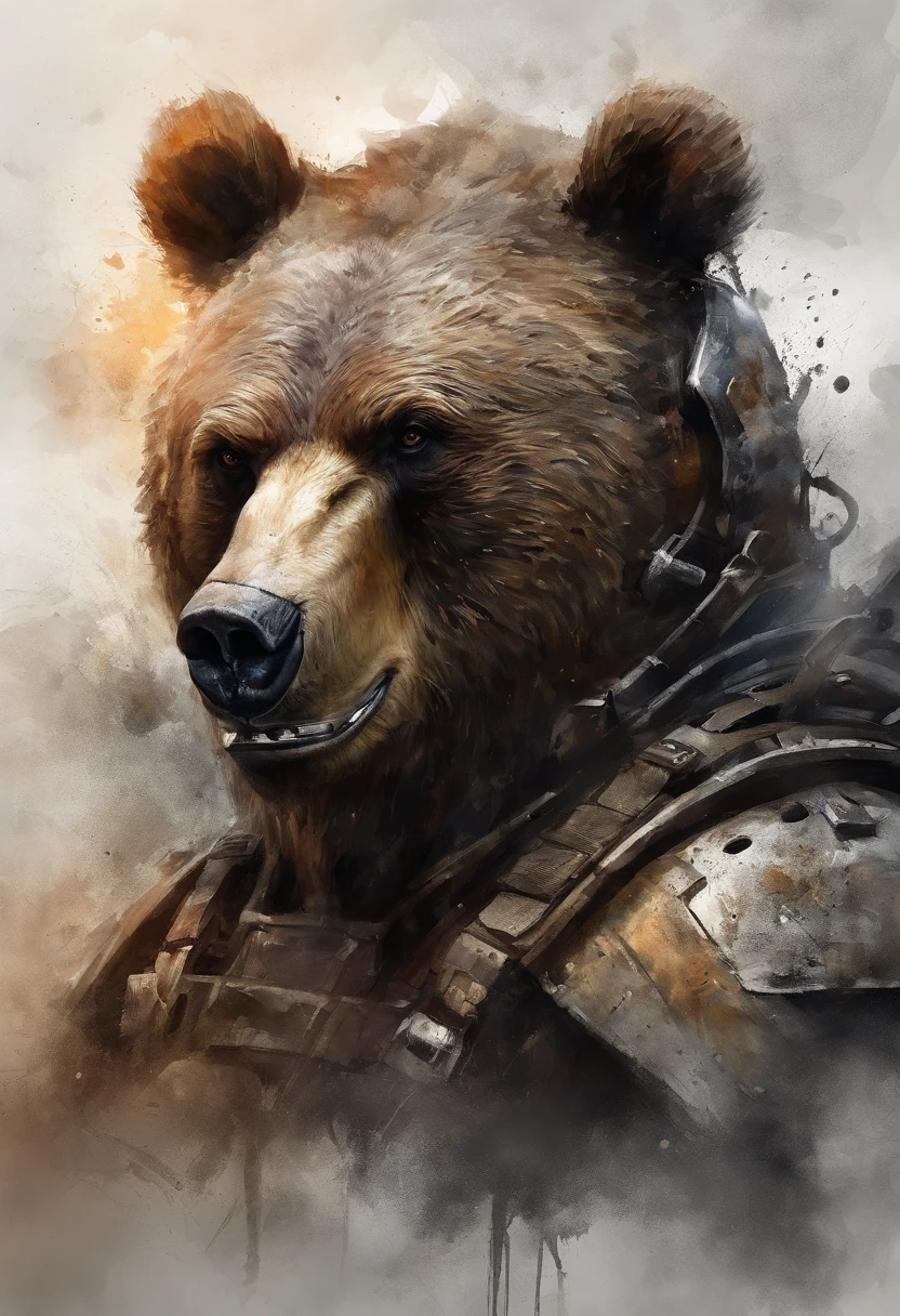 maximum quality, dramatic lighting, menacing pose, fierce expression, epic atmosphere, (((Helmet in the shape of a bear's head))), (((tiro de corpo inteiro))),Goku feito de metal, ciborgue, estilo cyberpunk, mechnical, ((detalhes intrincados)), HDR, ((detalhes intrincados, hiperdetalhado)), incandescent bulbs, Cinematic Shot, vinheta, bokeh efeito beckground, (Caninos), (tiro de corpo inteiro).