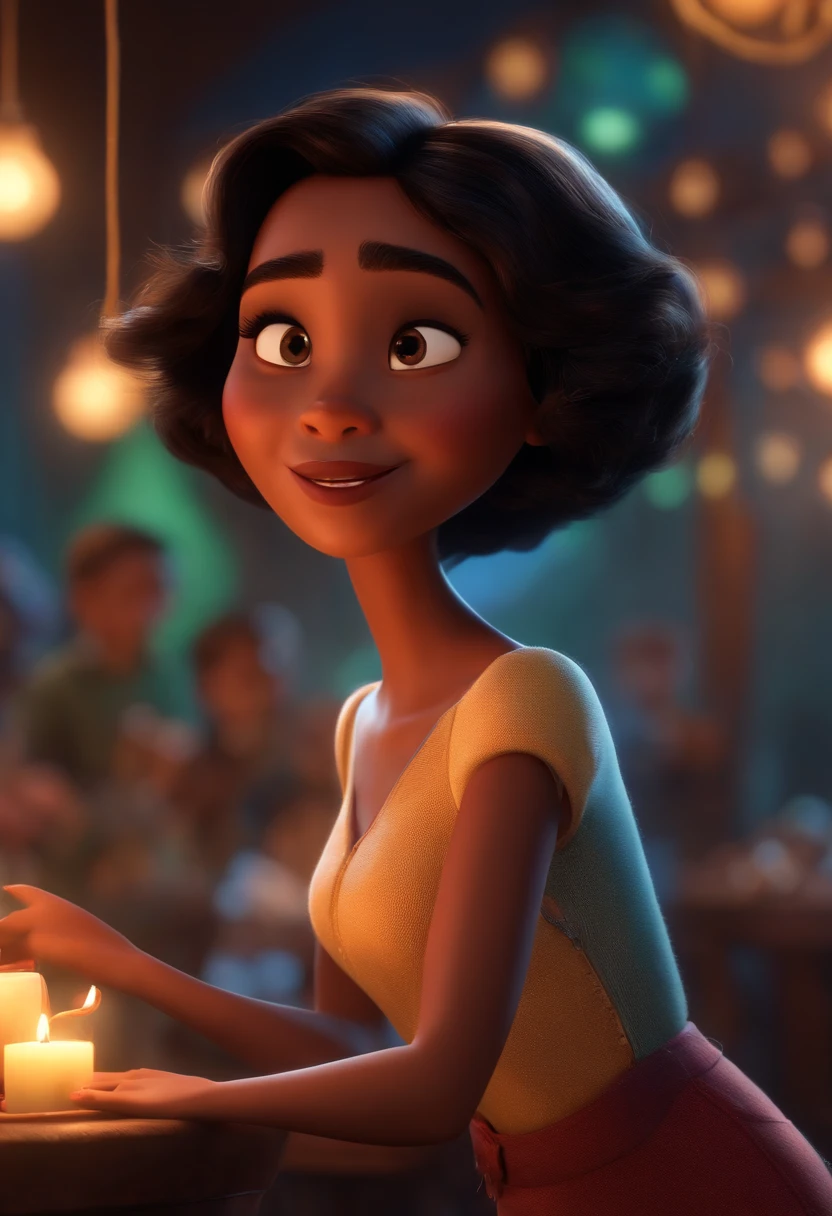 Um arquiteto de sonhos futurista, mas realista, inspired by Pixar animation, de perto. The character takes center stage with captivating facial expressions, oferecendo um toque de irrealidade.