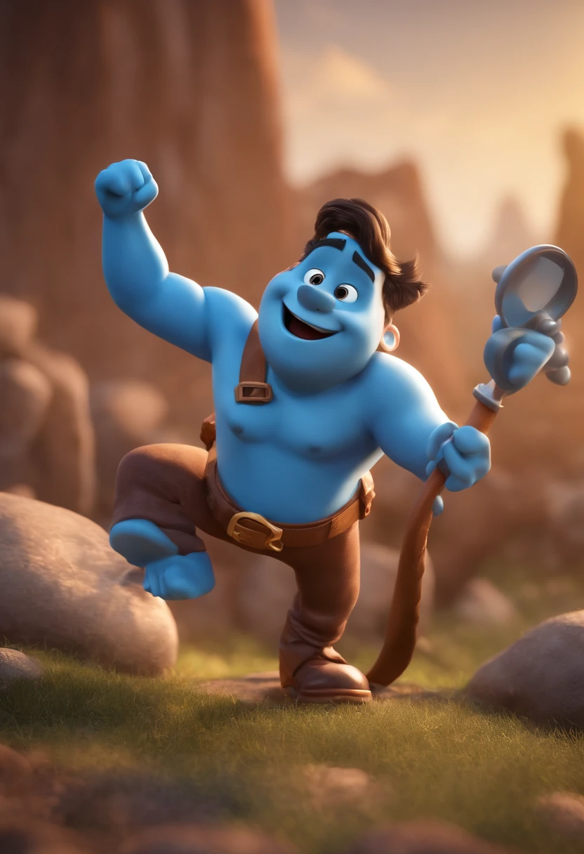 personagem dos desenhos animados de um homem com terno e gravata, moreno, cabelo curto raspado no formato v, cavanhaque, sorriso aberto, com um microfone de mesa na frente, The landscape in the background of a crowd of raised arms, animation character, Caractere estilizado, animation style rendering, 3D estilizado, Arnold Maya render, 3 d render stylized, toon render keyshot, Personagem 3D, Personagem 3D, 3d rendering stylized, 3 d character render, personagem de desenho animado, Personagem de close up, Pose de personagem,  (Estilo Pixar) (master part:1.2) (Bokeh) (best quality) (pele detalhada) (textura detalhada) (8k) (argila) (Cinematic lighting) (foco nítido