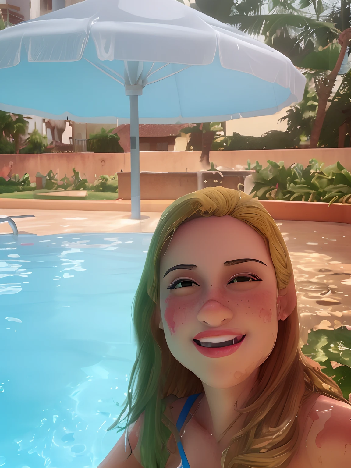 mulher piscina