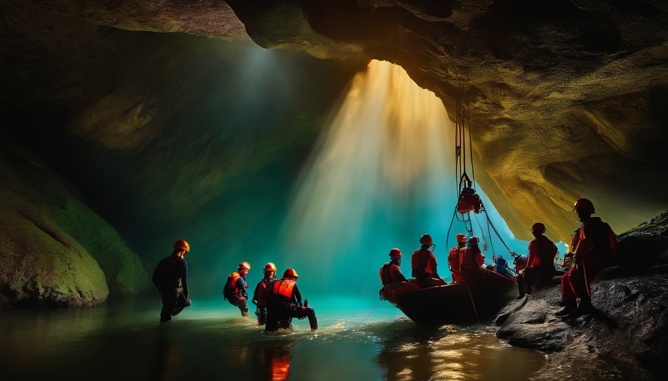 cave rescue operation taking place in thailand