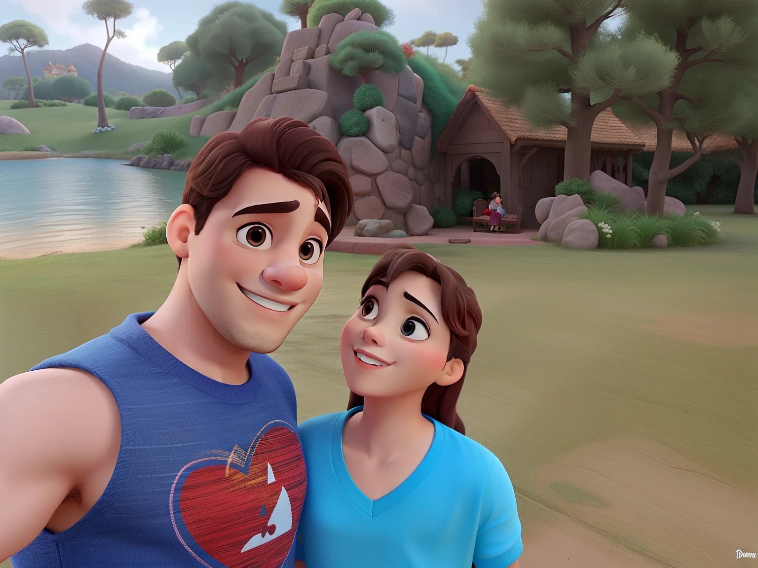 Casal feliz igual filme da Disney amor