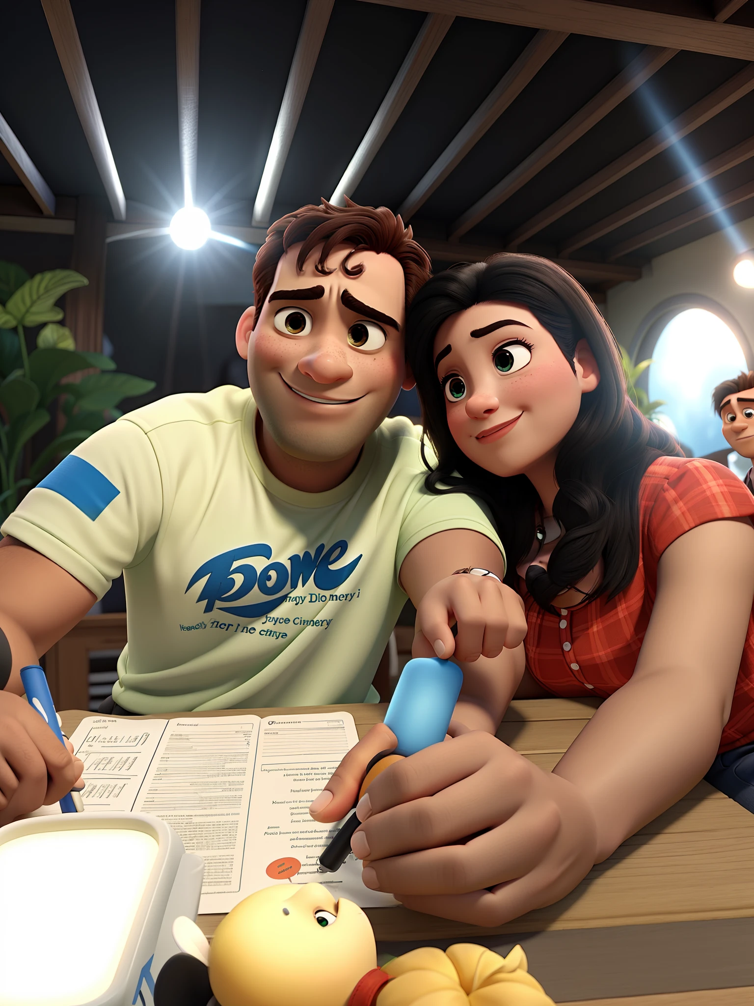 romantic couple, igual aos filmes Disney Pixar