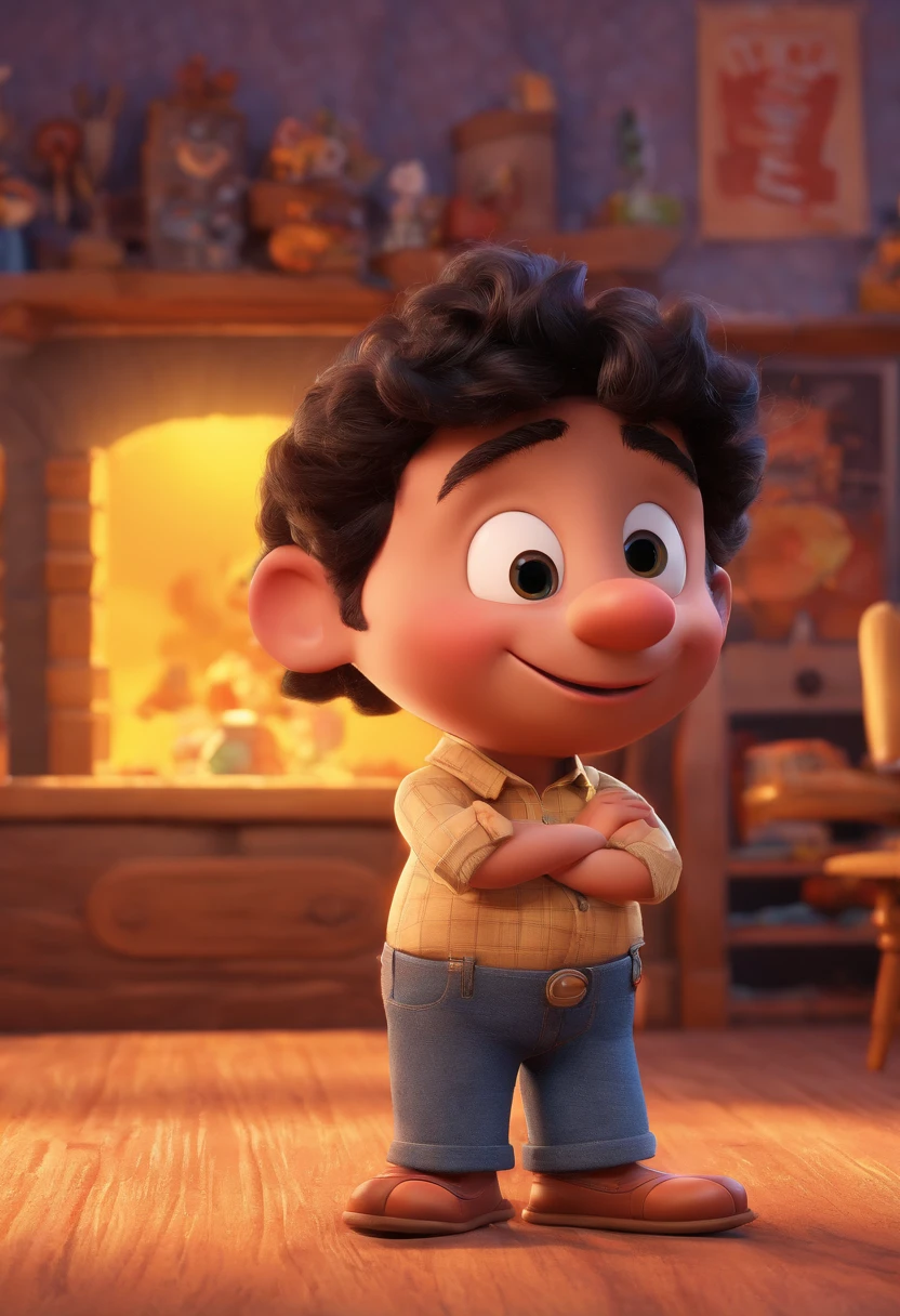 Crie um cartaz inspirado na Disney Pixar com o personagem sendo um jovem de terno preto gracata vermelha , A black-haired man without glasses, the scene will be in Pixar's distinctive digital art style. Focus on character expressions, Vibrant colors and detailed textures present your animations, with the title " reynaldo gianecchini no meio, Quero a cena dos principais filmes do PIXar