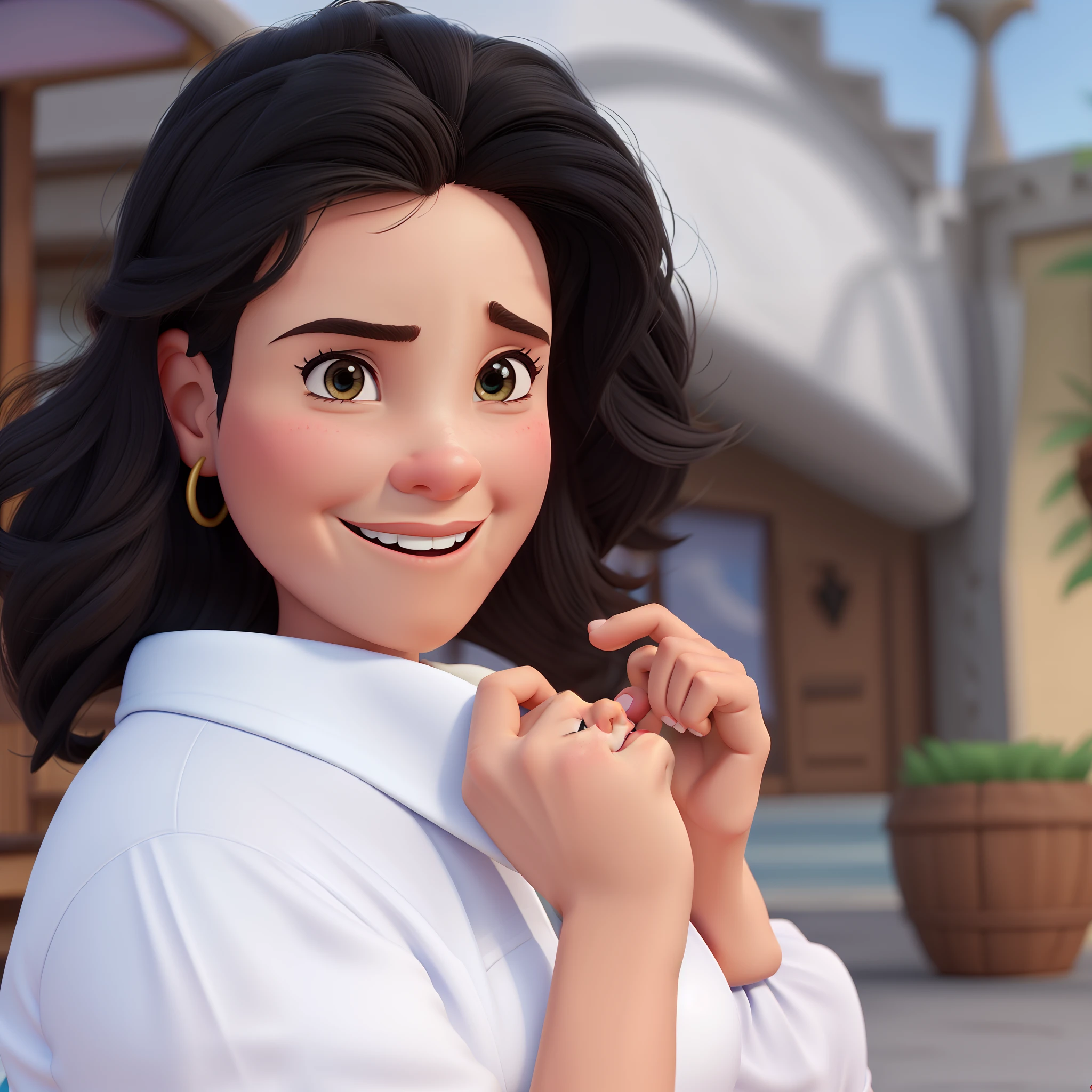 Uma mulher estilo disney pixar, alta qualidade, melhor qualidade