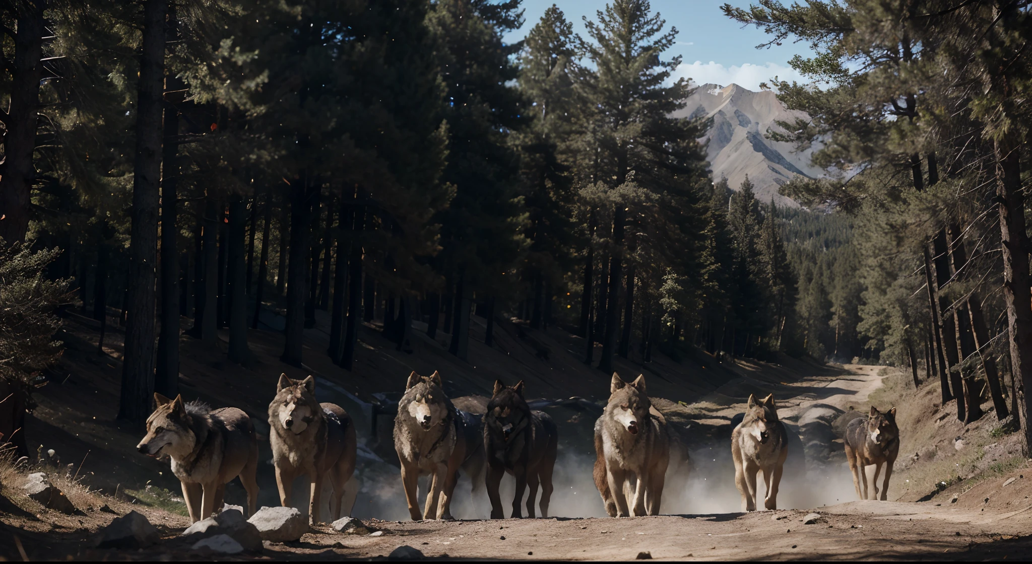 Each pack believed that this territory was crucial for the survival of their families, and neither was willing to back down. wolf