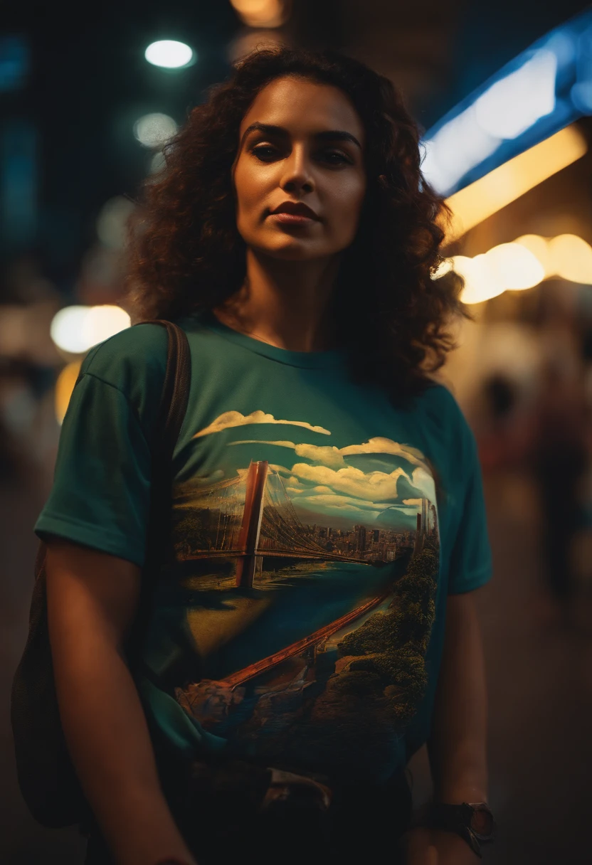 Personagem de desnho animado , with São Paulo t-shirt , (rosto detalhado) , (Background with cinematic light)