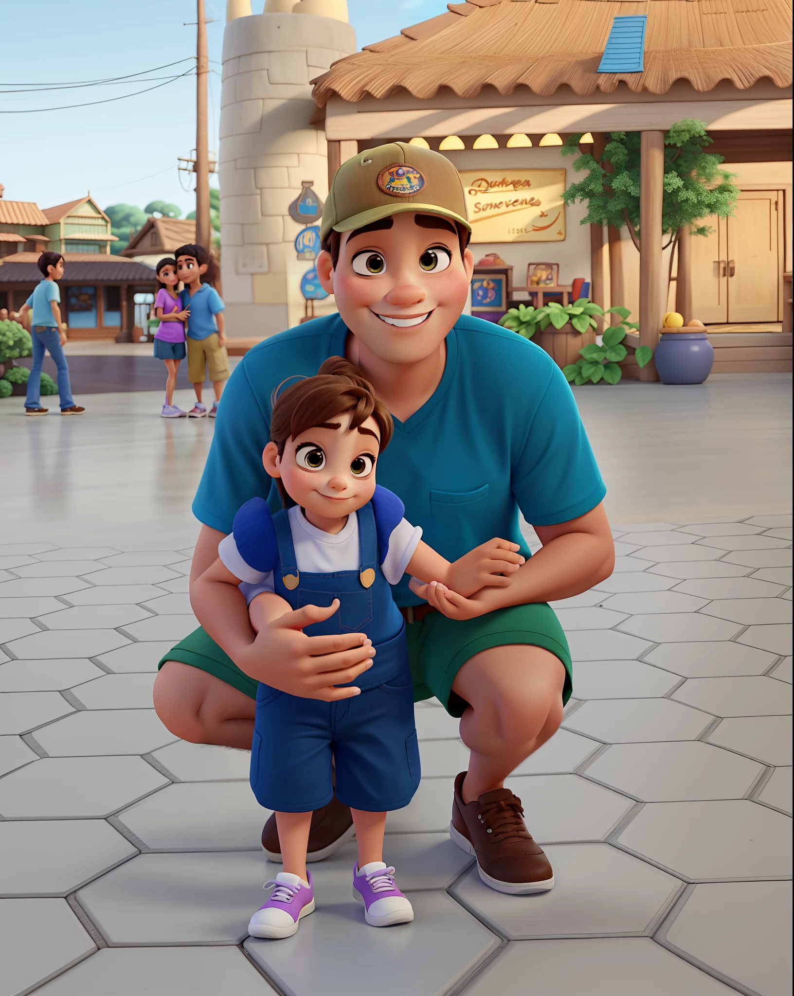 A Man and a Disney Pixar Style, alta qualidade, melhor qualidade