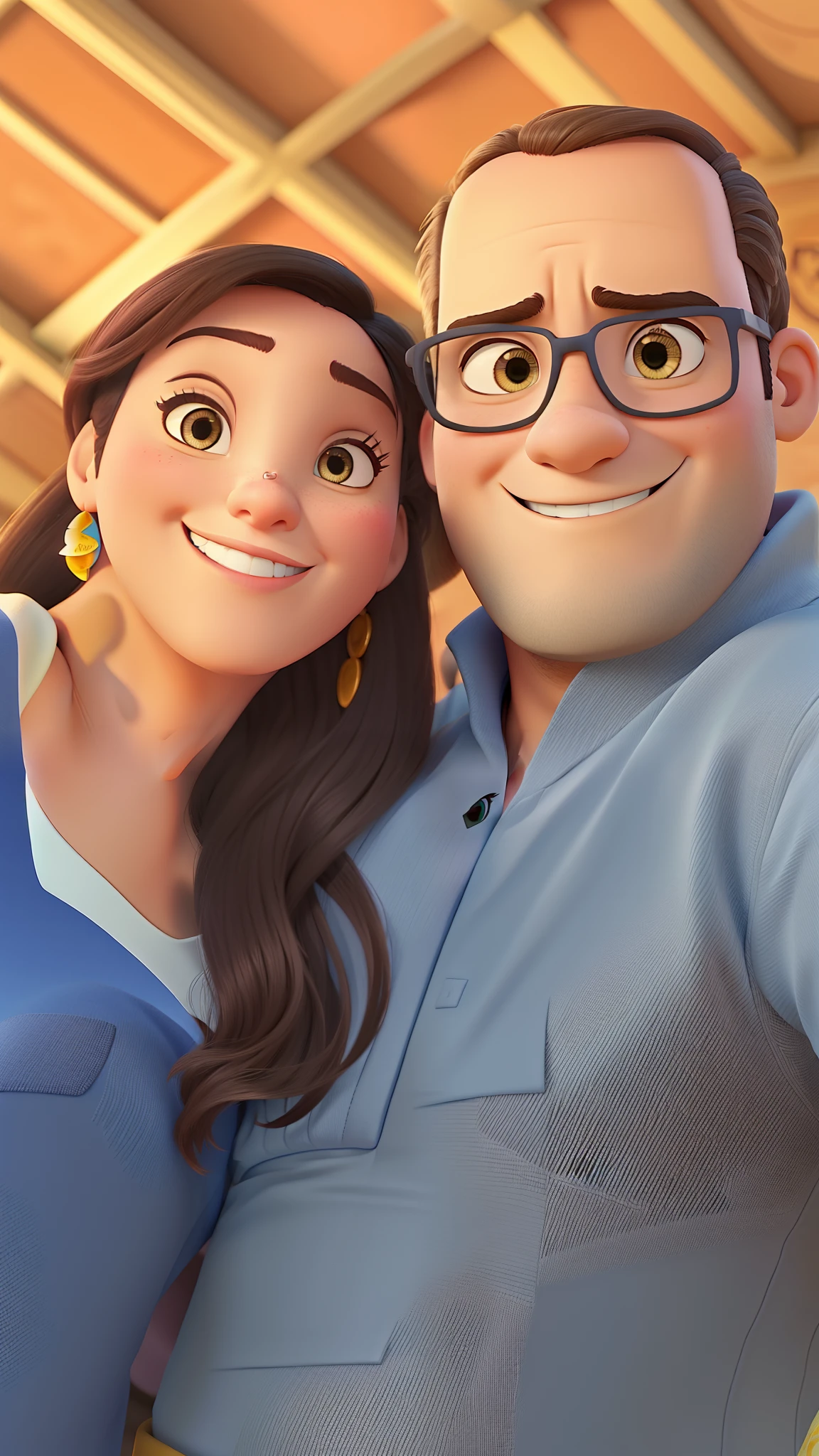 Casal estilo Disney pixar, alta qualidade, melhor qualidade