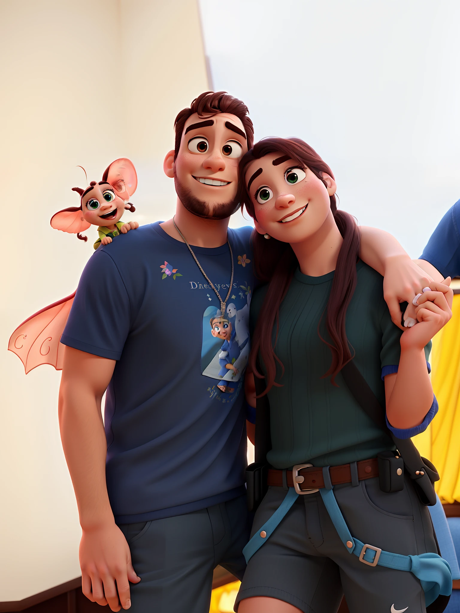 romantic couple, igual aos filmes Disney Pixar