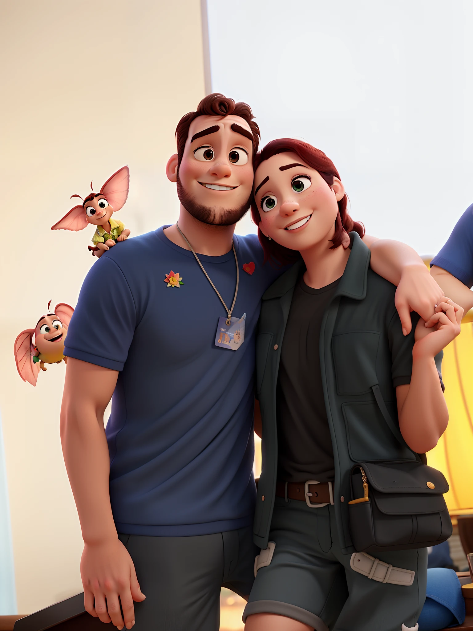 romantic couple, igual aos filmes Disney Pixar