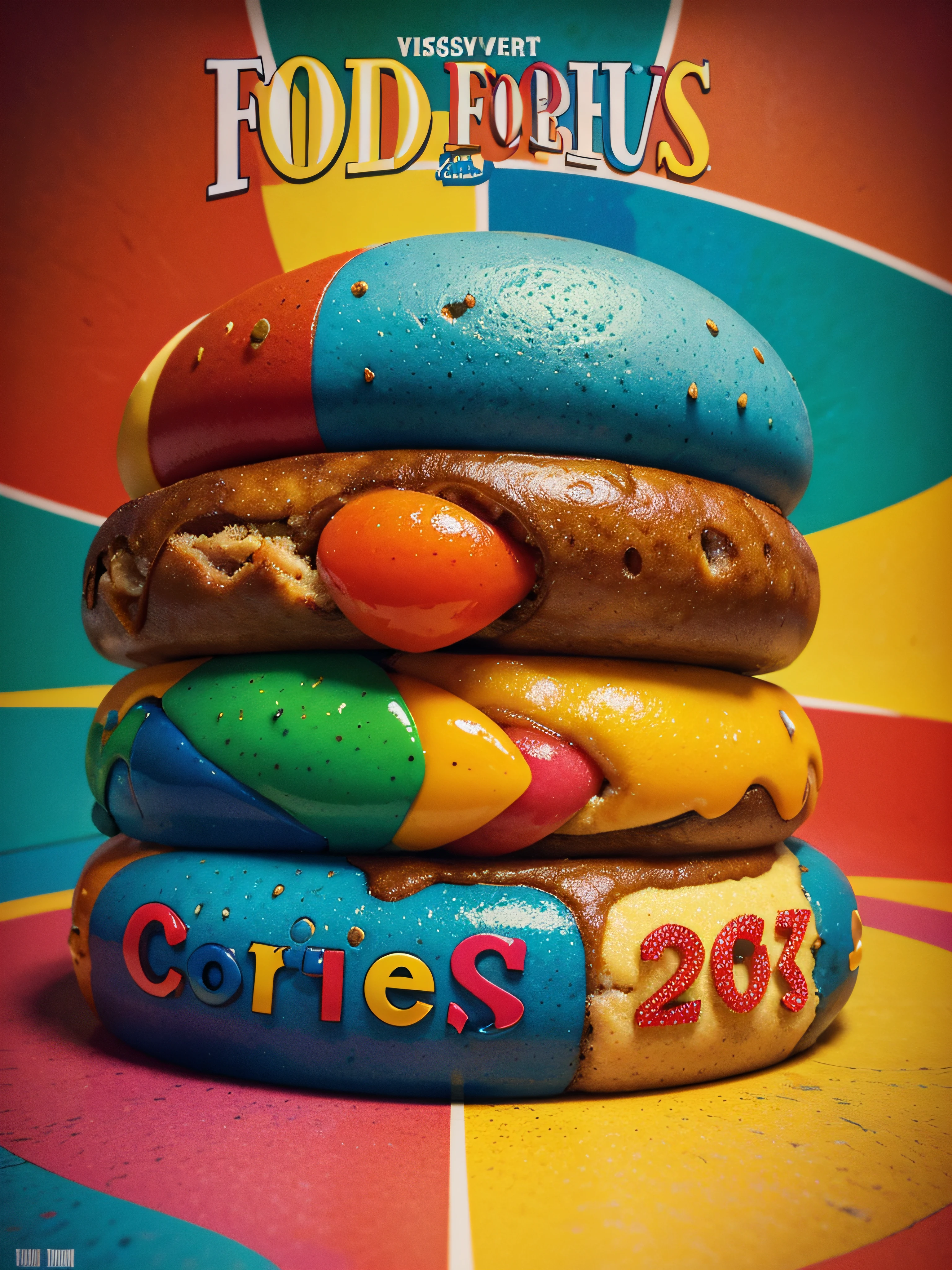 poster, vintage, high-definition, colorful, food-themed, fun, detailed, vibrant colors, retro style, high-res print quality, eye-catching typography, delicious food illustrations, nostalgic vibe