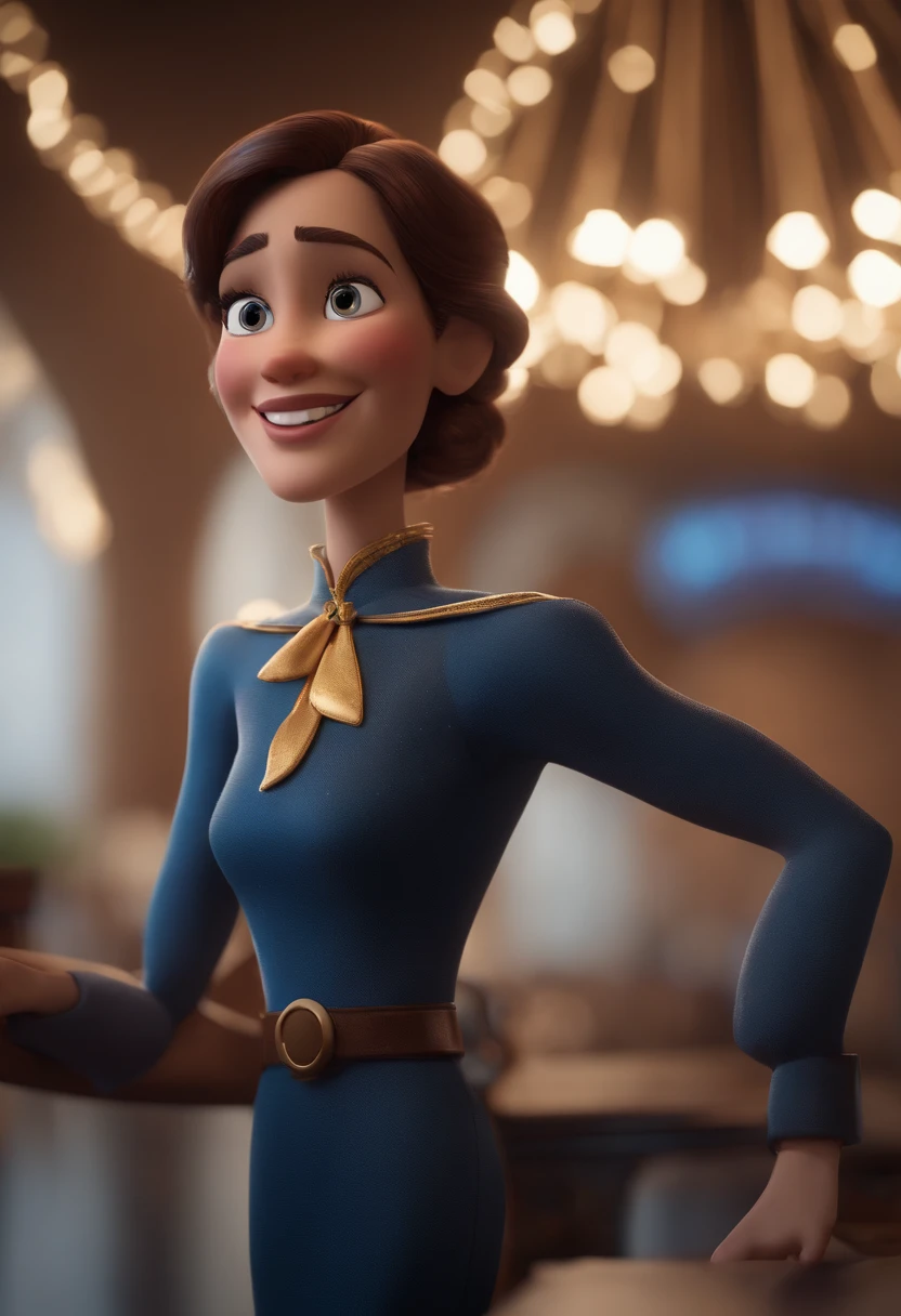 animation character, Caractere estilizado, animation style rendering, 3D estilizado, Arnold Maya render, 3 d render stylized, toon render keyshot, Personagem 3D, Personagem 3D, 3d rendering stylized, 3 d character render, personagem de desenho animado, Personagem de close up, Pose de personagem, (Estilo Pixar) (master part:1.2) (Bokeh) (best quality) (pele detalhada) (textura detalhada) (8k) (argila) (Cinematic lighting) (foco nítido