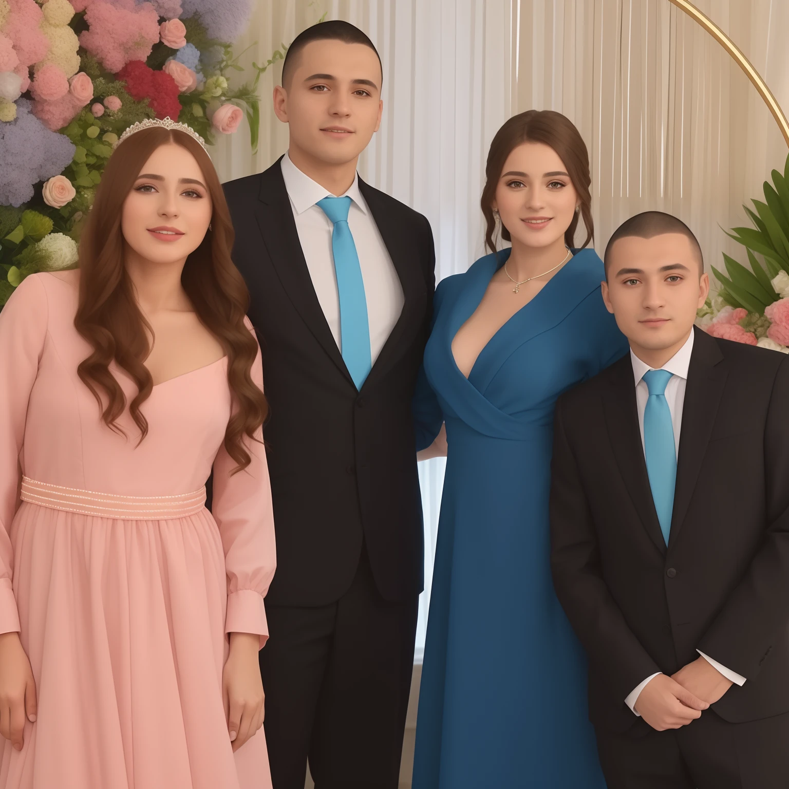 There are three people standing next to each other in formal attire, ástor alexander, 1614572159, tiradas em 2022, taken in the early 2020s, tomada em 2 0 2 0, Directed by: David Ruby, imagem de perfil, Directed by: Siona Shimshi, Directed by: Zahari Zograf, Ekaterina