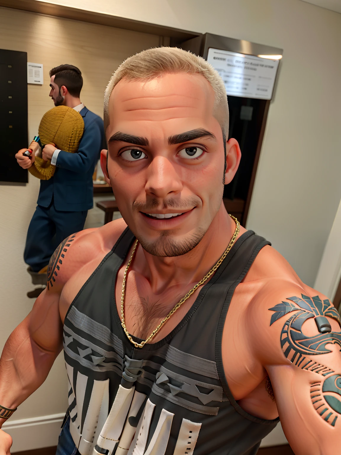 Alta qualidade, homem de 32 anos na academia