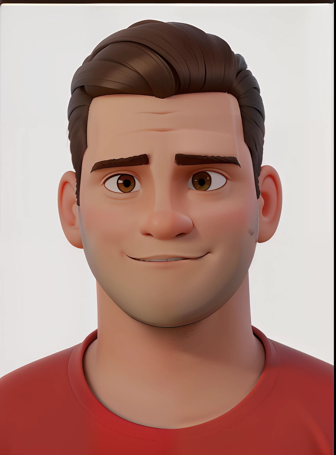 Um gordinho de 1,70 de cabelo cortado em volta de um studio de desenho , illuminated by the light of a lamp, contra o plano de fundo um studio