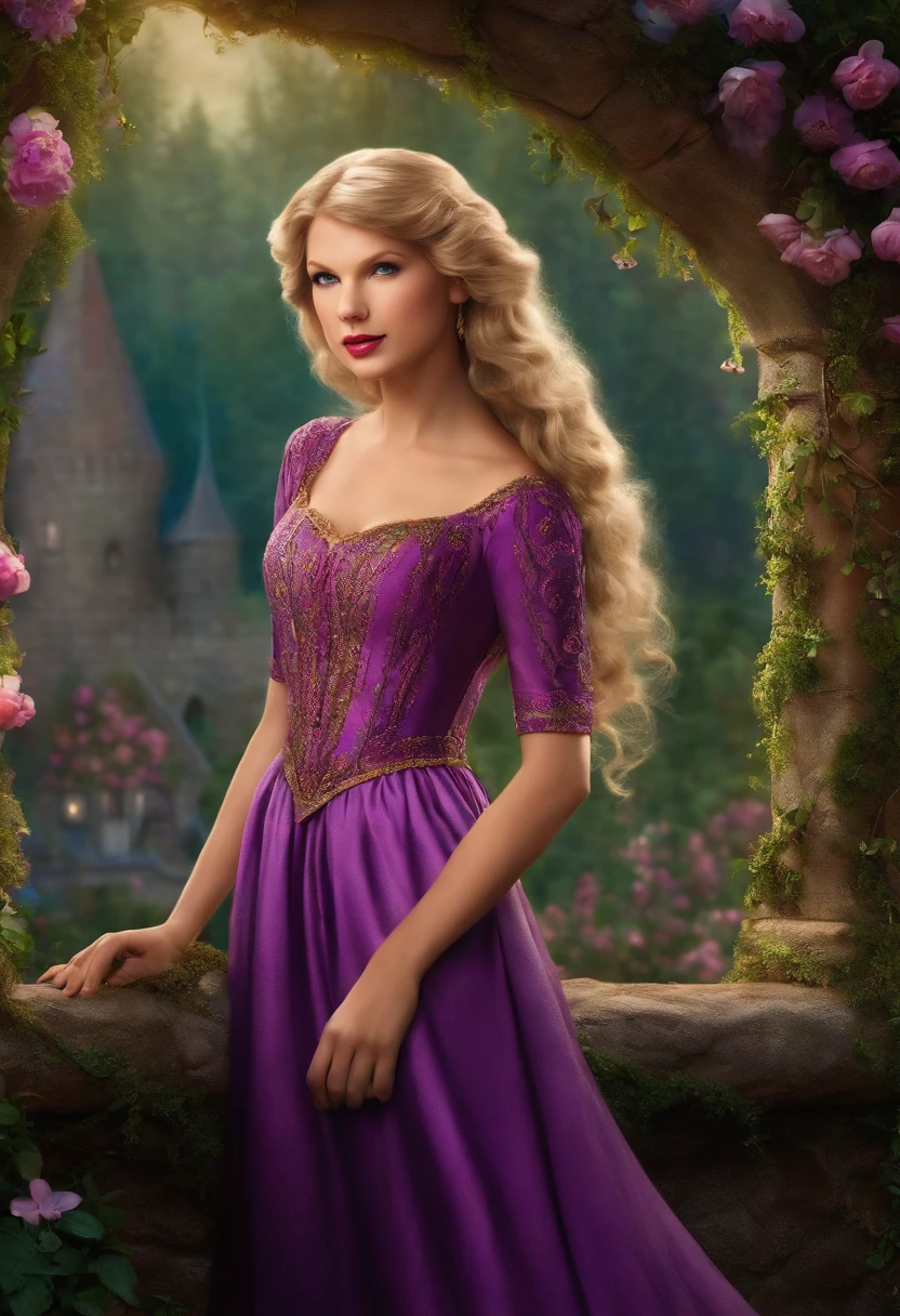 Taylor Swift as Rapunzel from the film Tangled