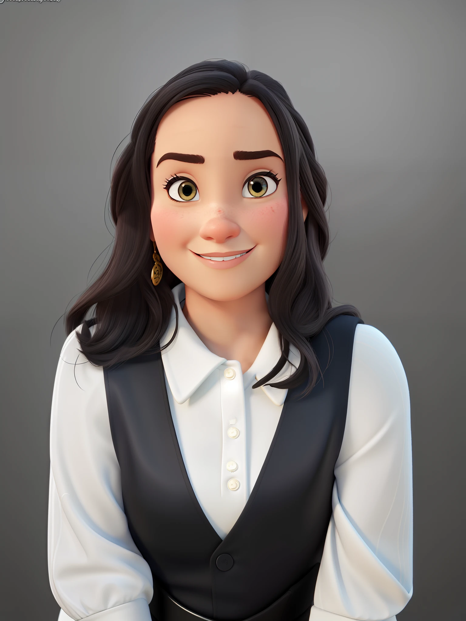 Uma mulher estilo Disney Pixar, alta qualidade.