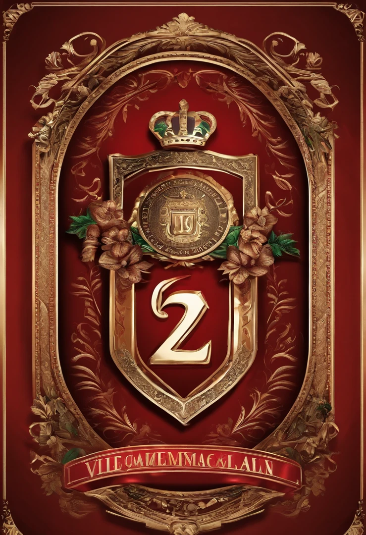 logotipo para cassino minalista com tons de vermelho, alta qualidade