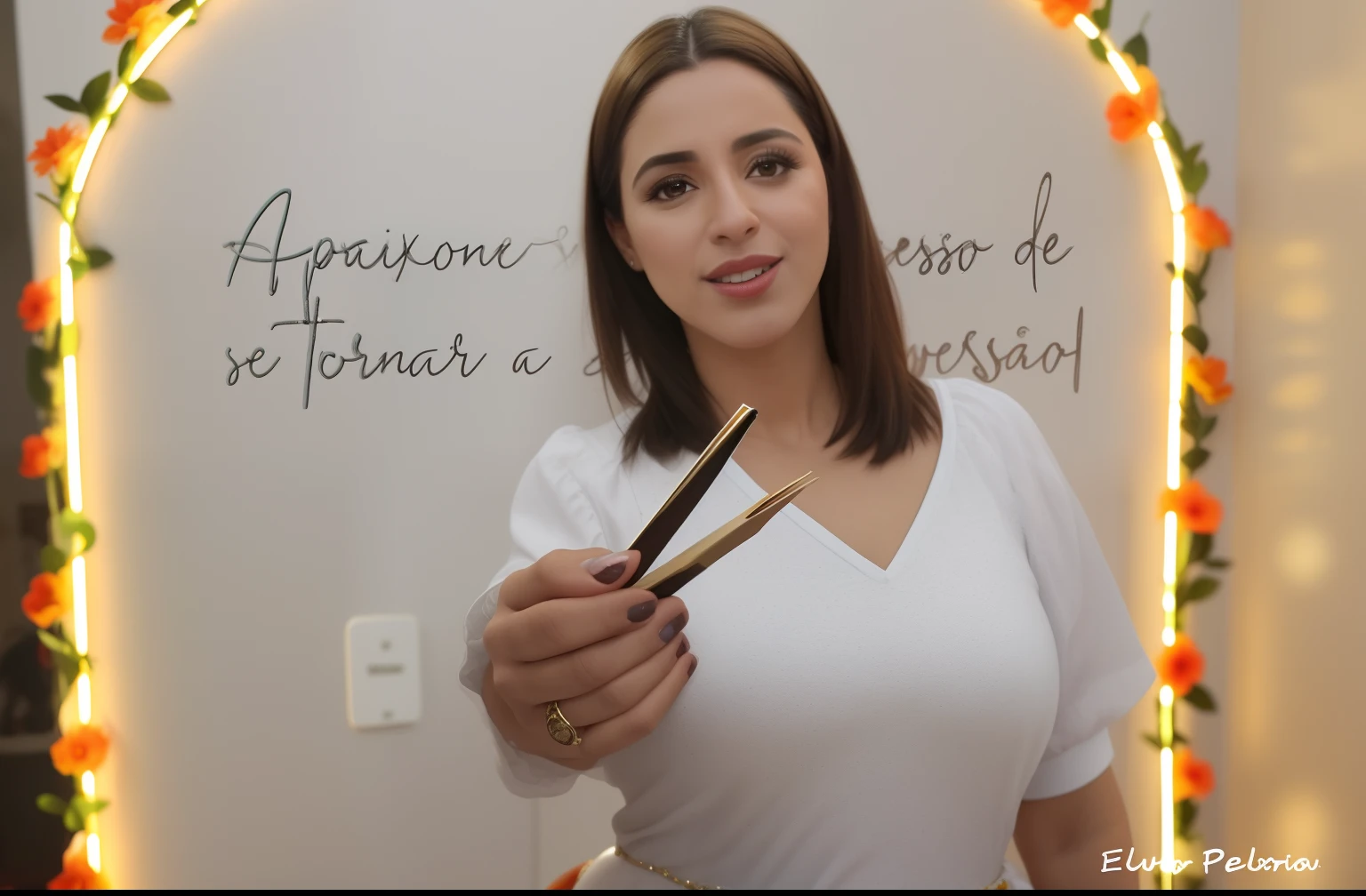 mulher segurando uma tesoura na frente de um espelho, by Amelia Peláez, by Gina Pellón, Directed by: Nandor Soldier, Directed by: Emma Rios, Directed by: Veronica Ruiz de Velasco, maquiagem, Directed by: Ramon Silva, by Almada Negreiros, Directed by: Luis Miranda, Directed by: Glòria Muñoz