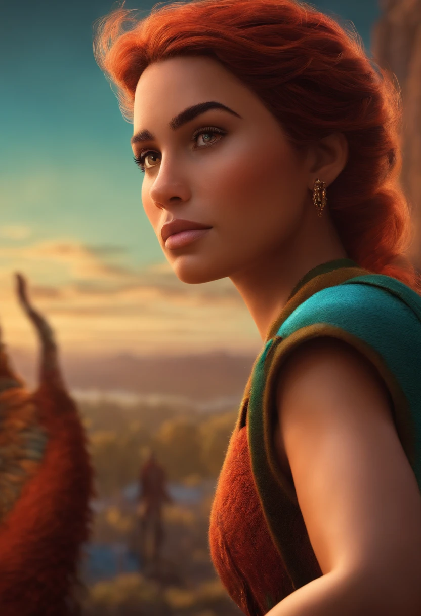 Criar um personagem no estilo pixar dentro de um jaleco. personagem morena cabelos loiros
