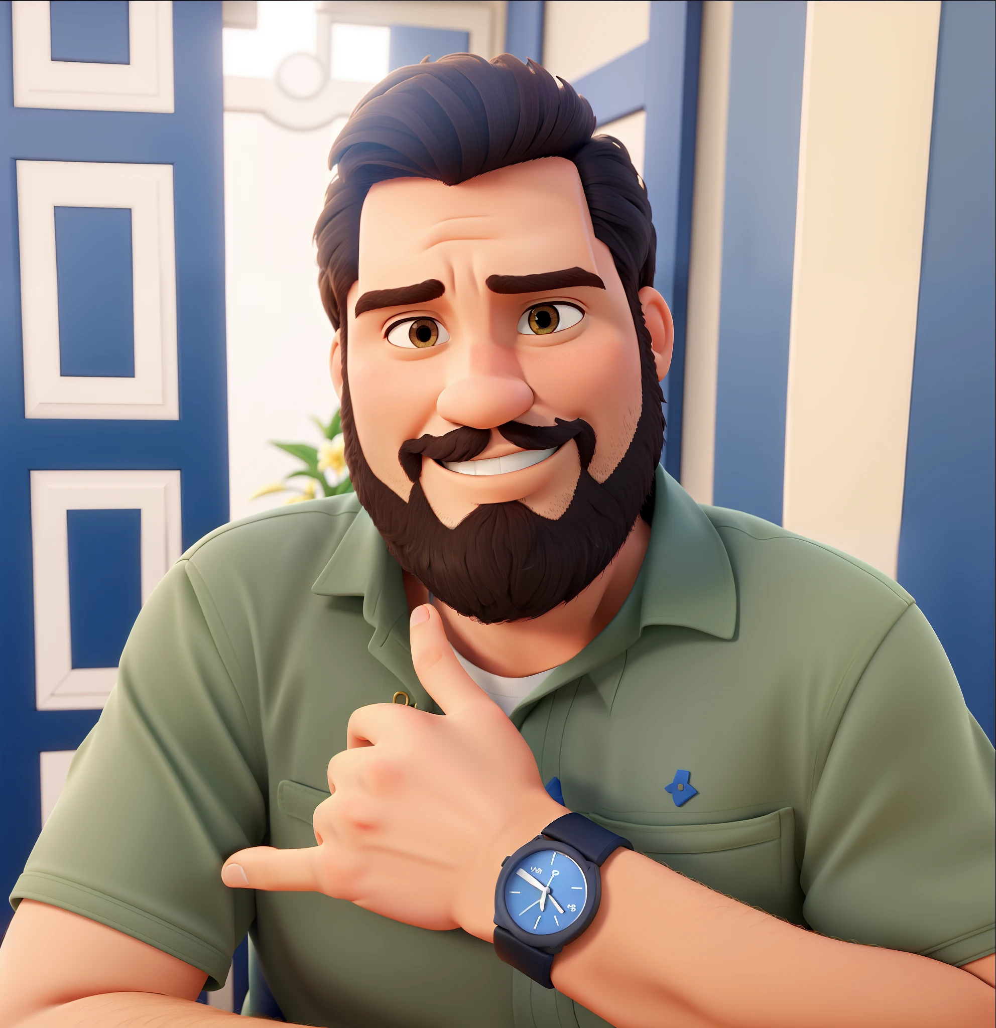 Um homem estilo disney pixar, alta qualidade, melhor qualidade
