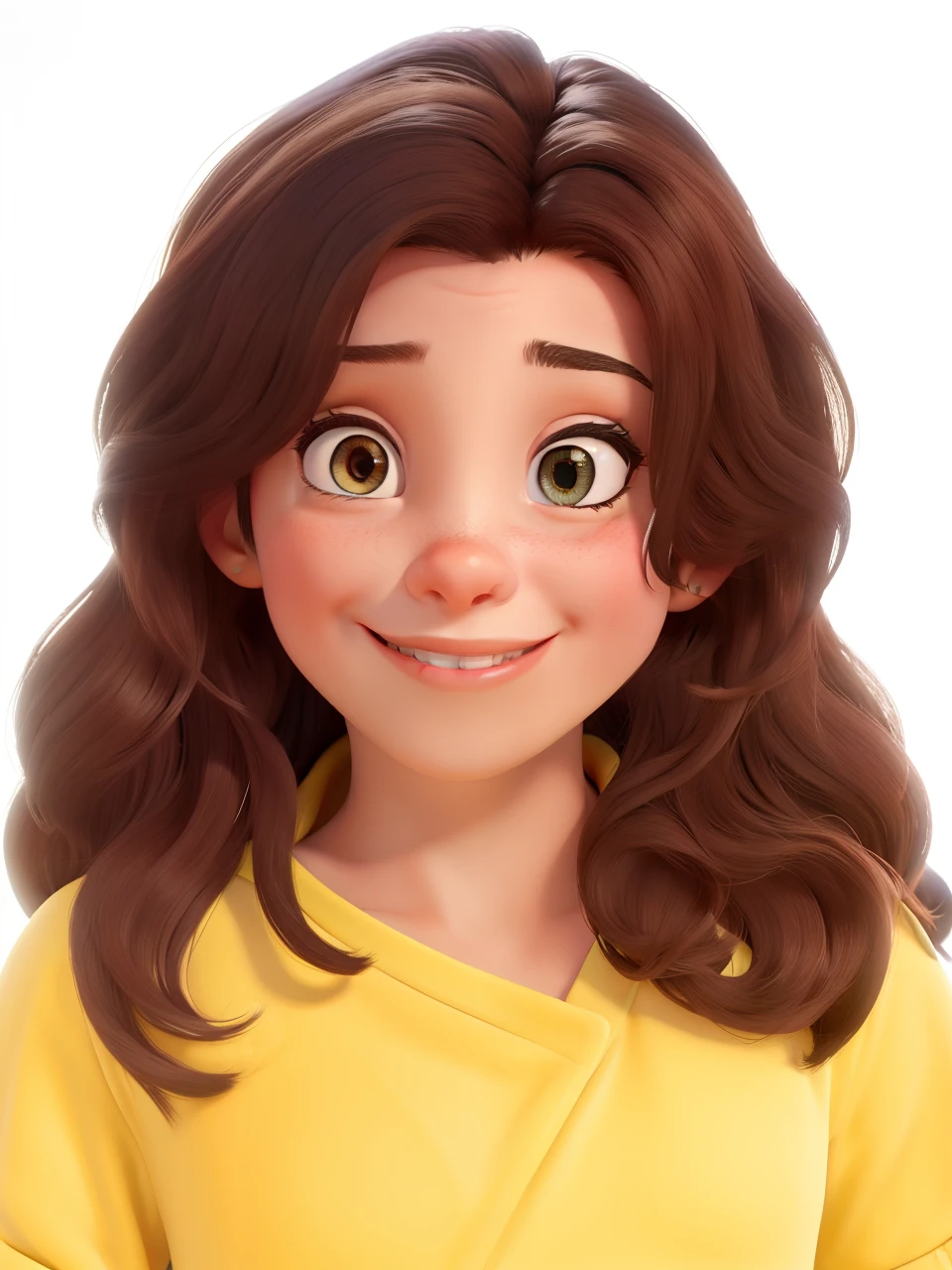 Obra-prima, no estilo disney, de melhor qualidade, an 8--old hos cor de mel, cabelos castanhos claros