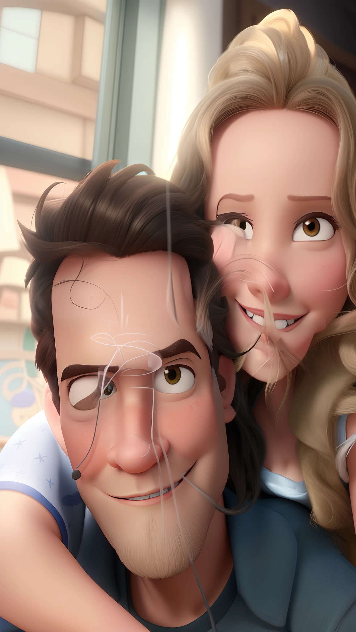 casal no estilo disney pixar, alta qualidade, melhor qualidade