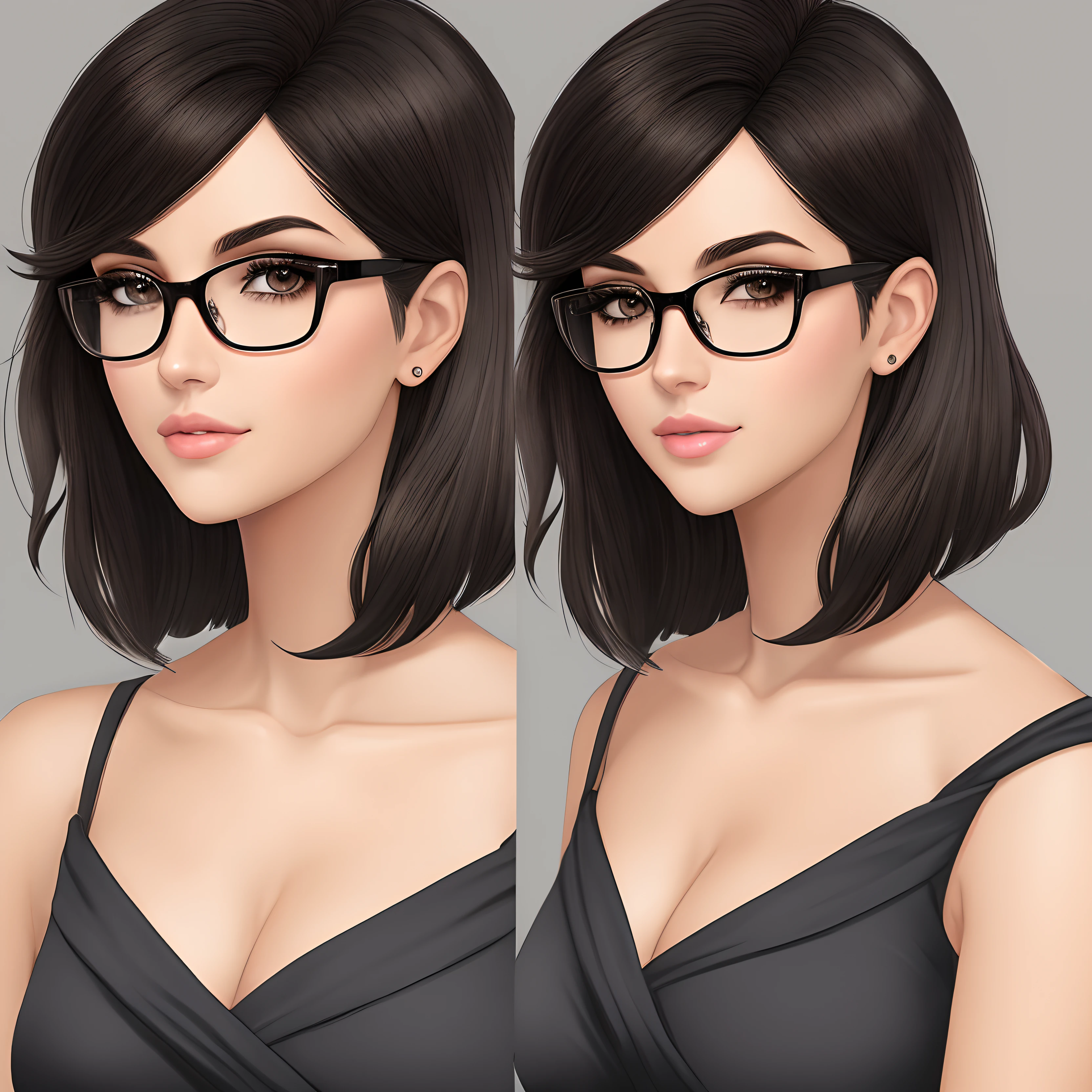 ju! Here is a description of a drawing of a brunette woman in glasses with black eyes and short hair in pixel style:
- The design will be in pixel art style, com simples, square strokes.
- The woman will have brown skin, com tons de marrom.
- She will wear round glasses, com a moldura preta.
- Your eyes will be black, com pequenos pixels representando as pupilas.
- Hair will be short, com um corte moderno e despojado.
- Hair will be black.
- She will have a serene and confident expression on your face.
- The drawing will be in a frontal perspective, mostrando o rosto e parte dos ombros da mulher.
I hope you like the description! Infelizmente, como sou um modelo de linguagem de texto, I can't create images directly. No entanto, You can use this description to create the drawing in an image editing program or ask an artist to draw it for you.