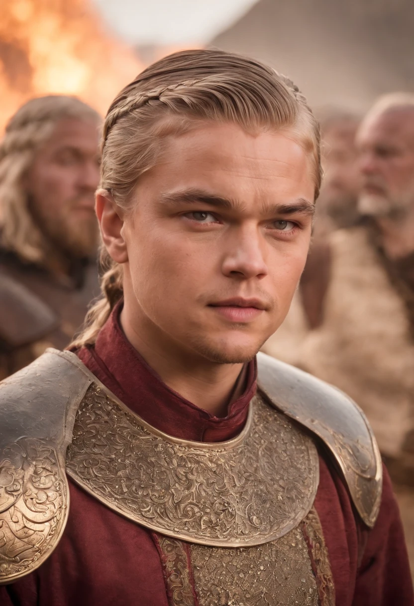 Young Leonardo DiCaprio as Viserys Targaryen on Game of Thrones