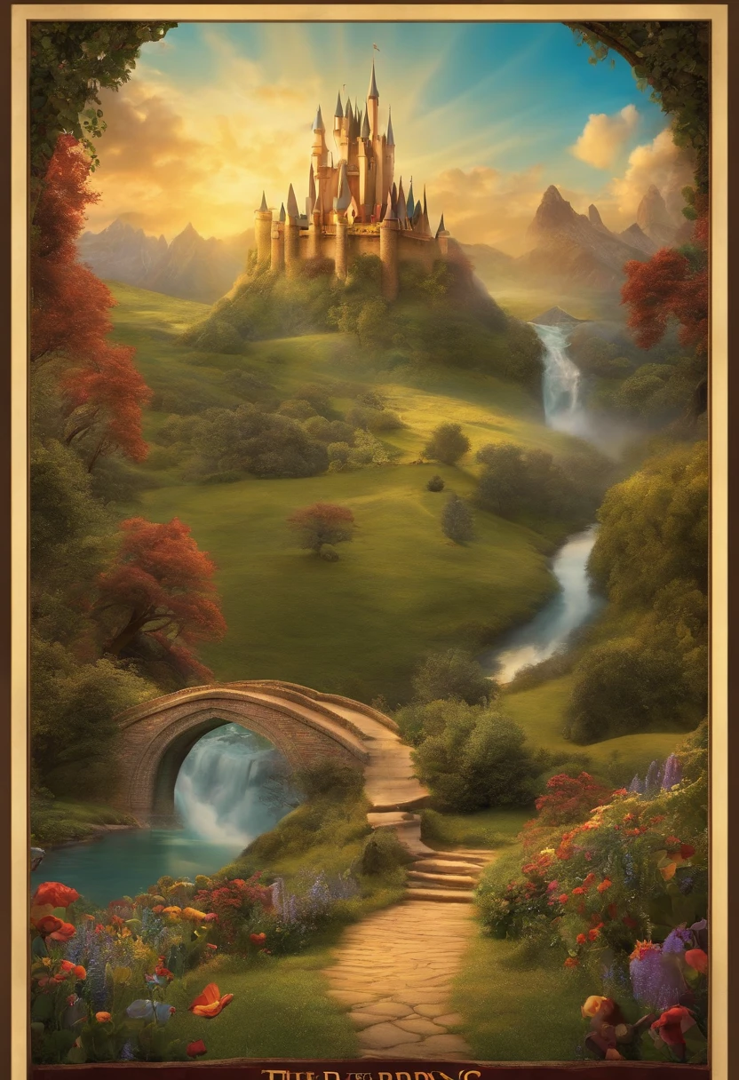a 3d pixar disney style movie poster with the a happy The Lord of the Rings