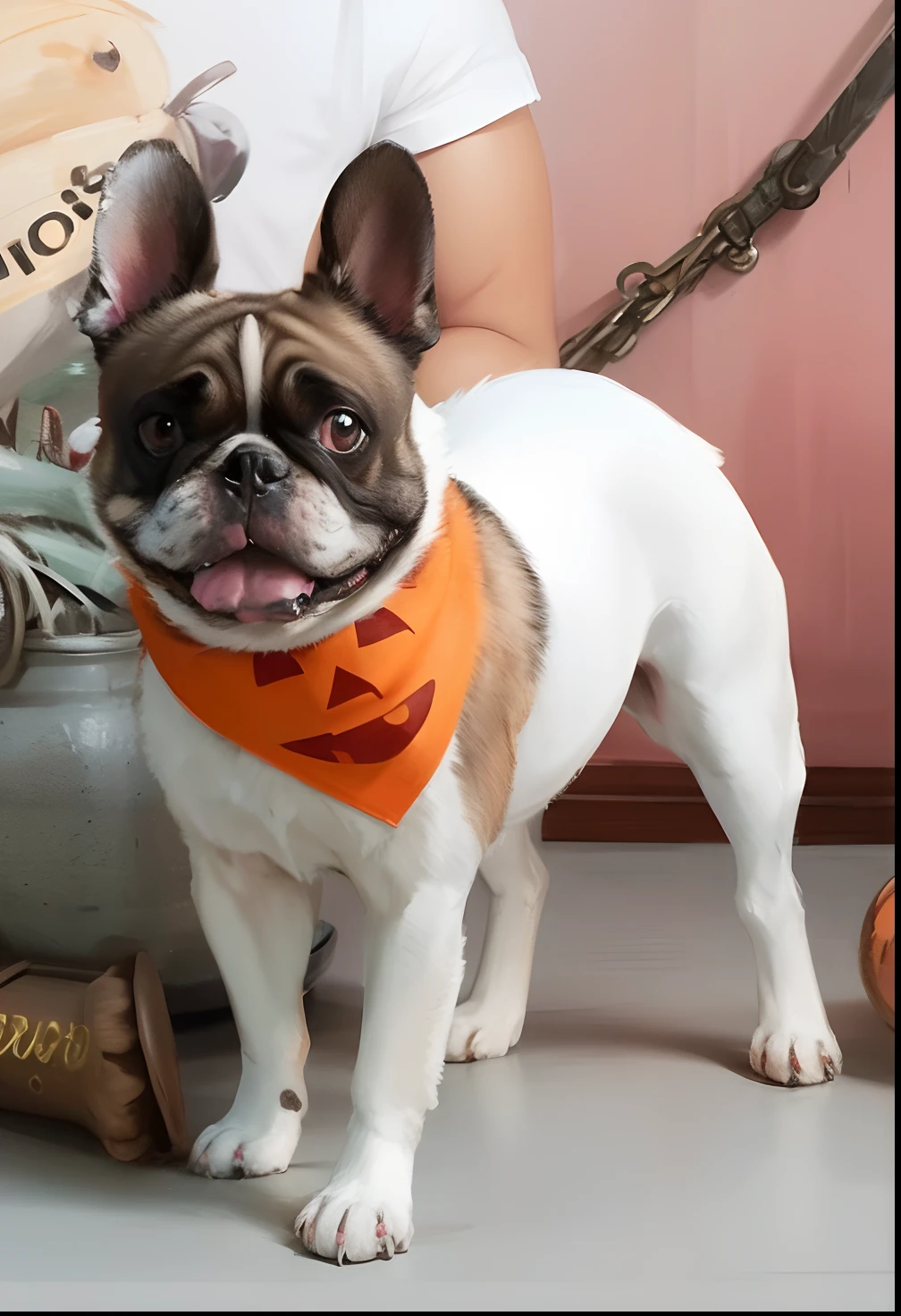 cachorro pug, Cityscape Philadelphia Pa, fantasia, arte digital