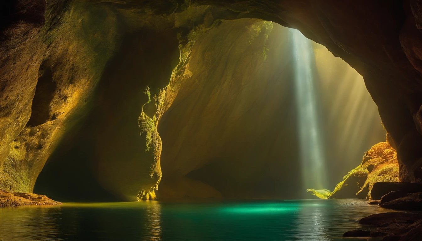 narrow submerged passages in a cave, making it very hard for a human being to pass through