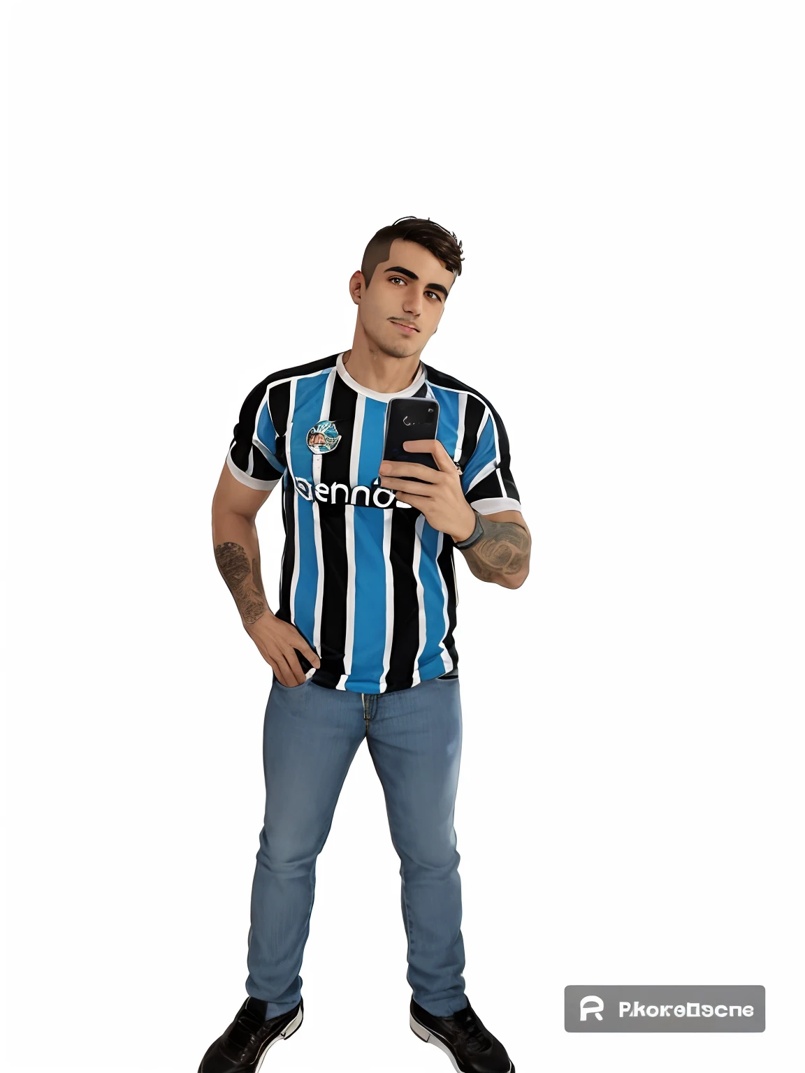 um garoto de 25 anos de olhos azuis, with an authoritarian look,