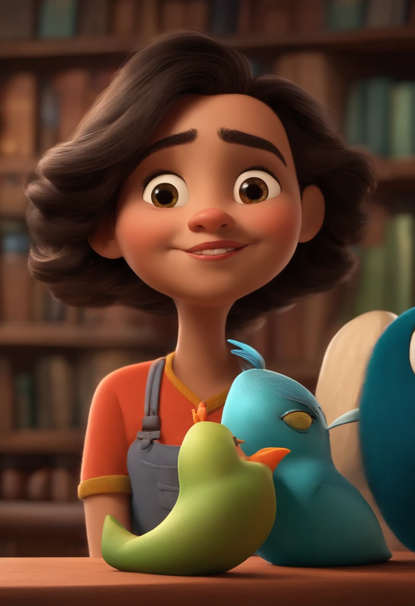 A Dream Architect Inspired by Pixar Animation, de perto. The character takes center stage with captivating facial expressions, oferecendo um toque de irrealidade