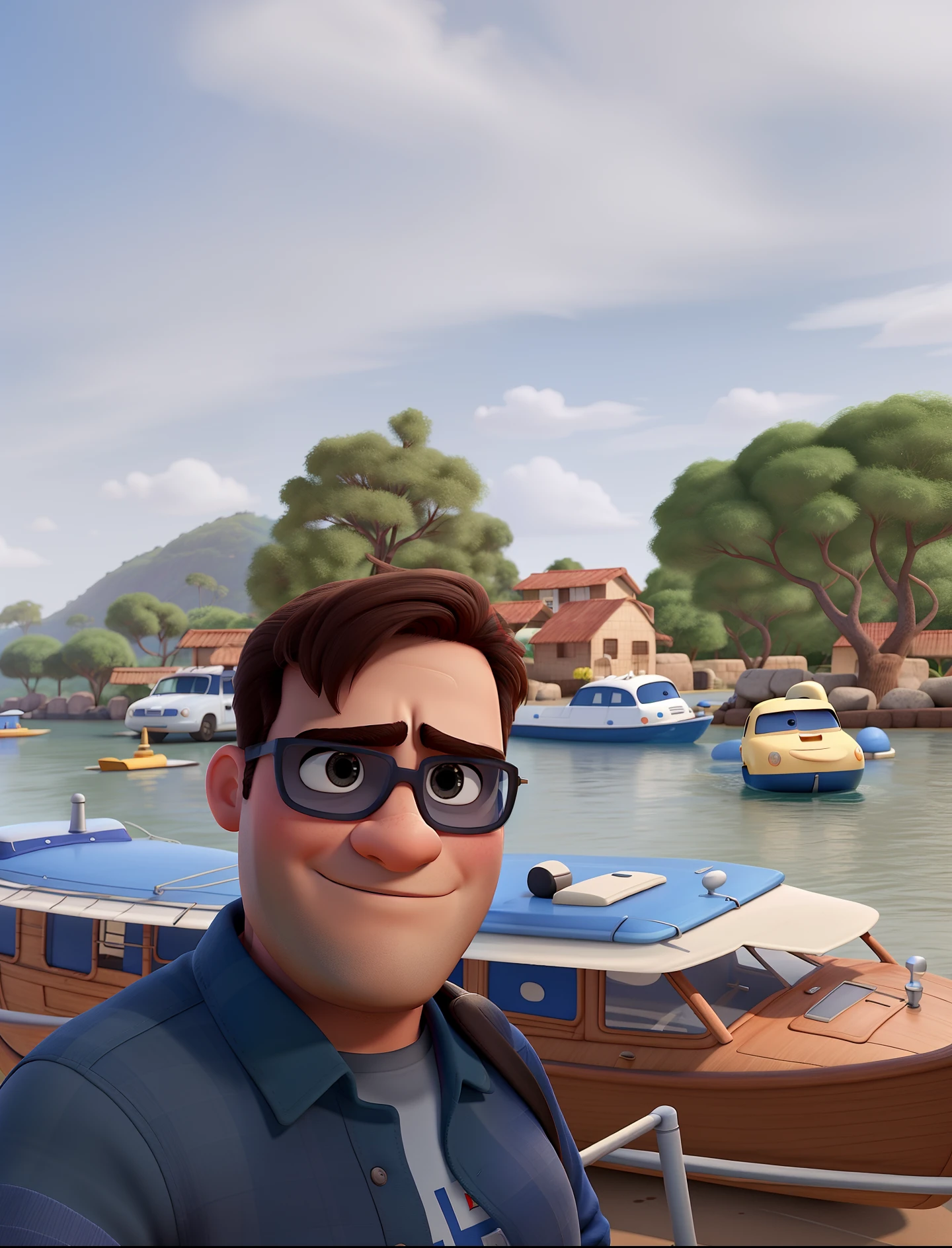 Homem branco estilo pixar alta qualidade melhor qualidade